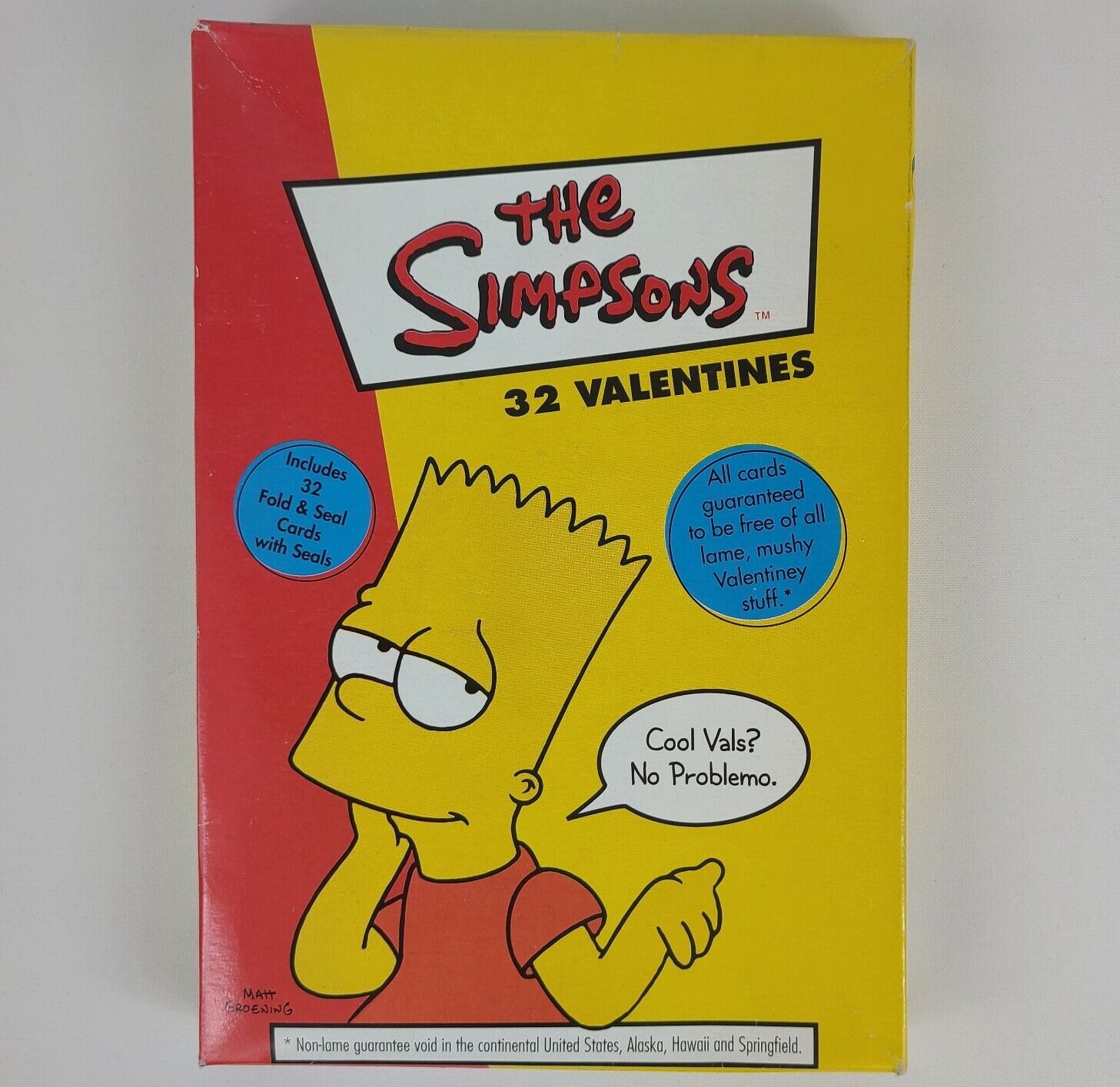 The Simpsons Valentine\'s Day Cards - 32 New In Box 2002 Vintage Cards