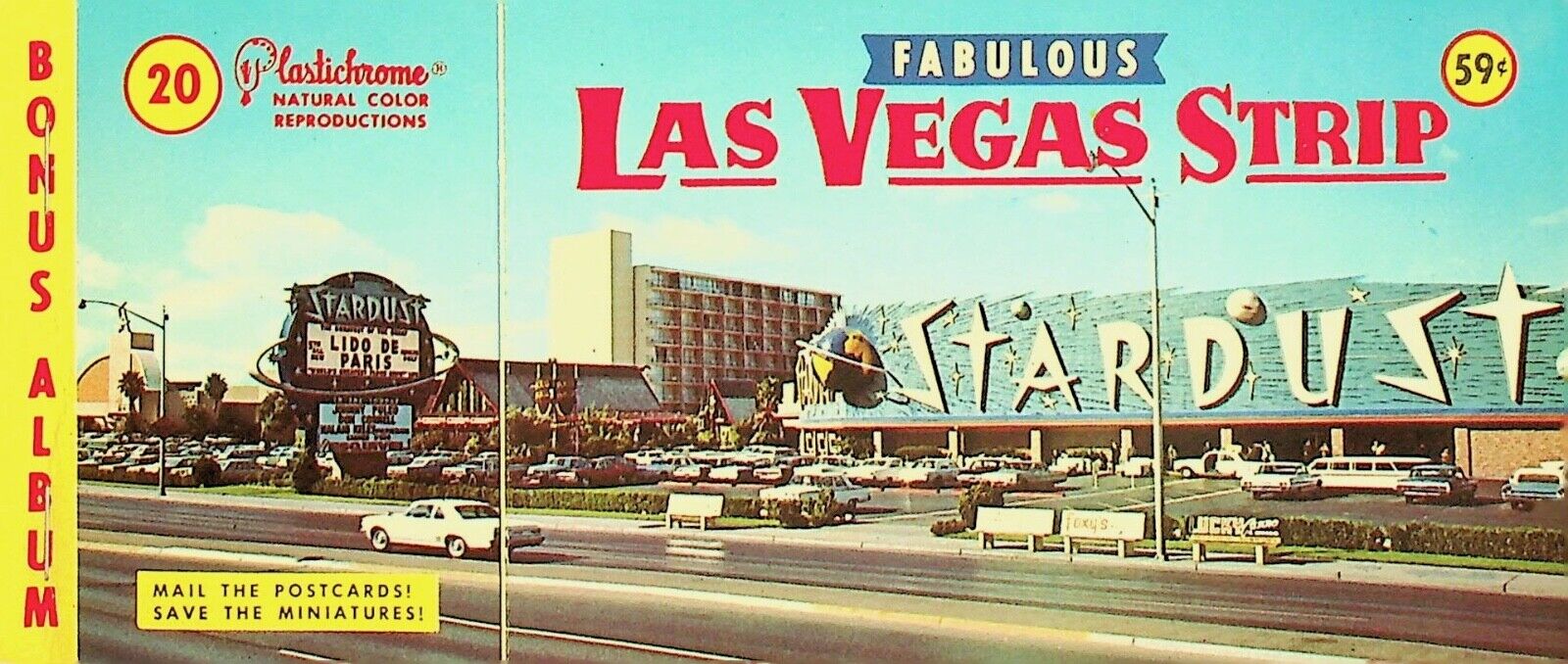 THE FABULOUS LAS VEGAS NEVADA POSTCARD FOLD OUT BOOKLET SEE NOTES - E14-G