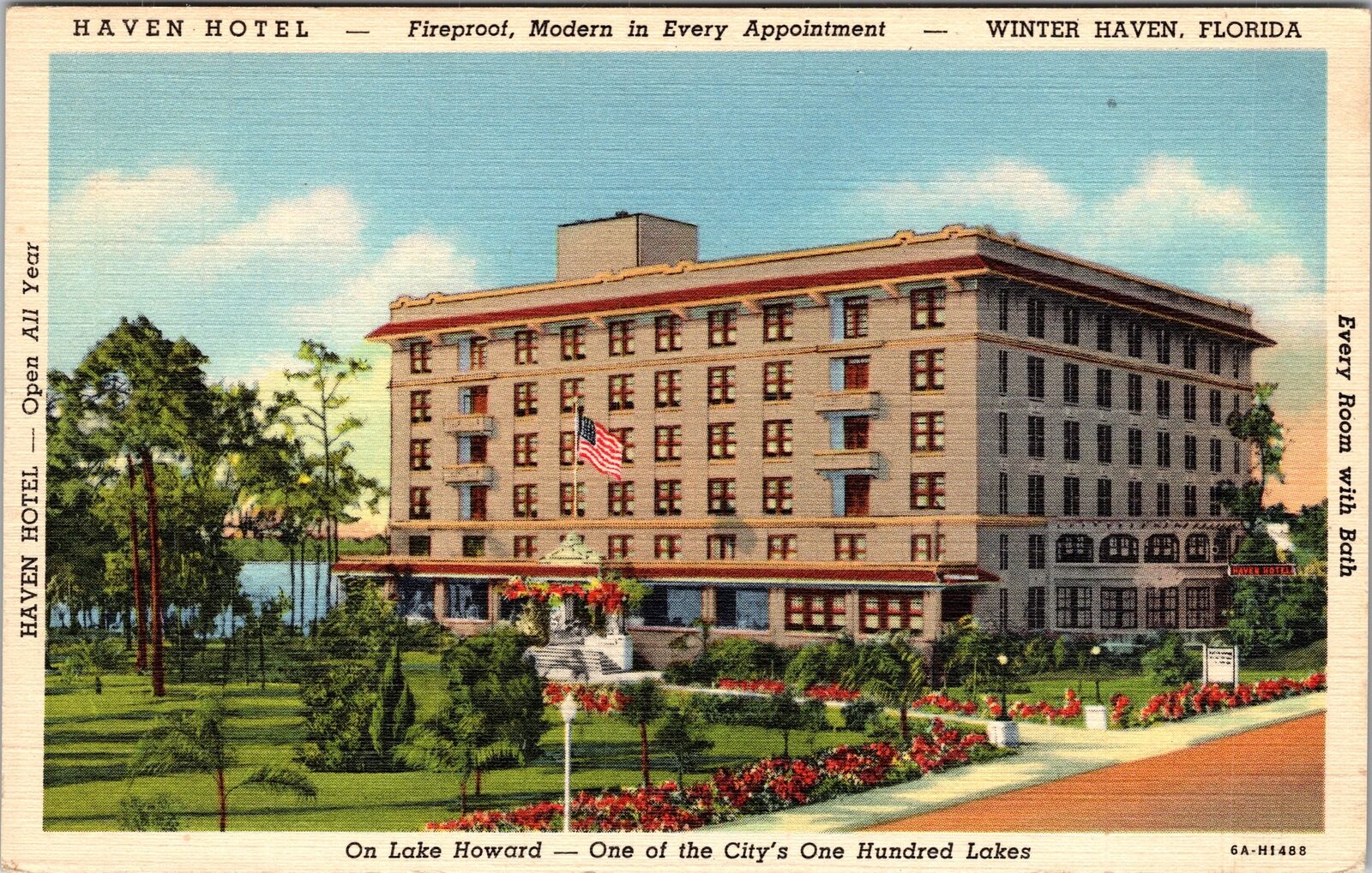 Winter Haven FL-Florida, Haven Hotel, Outside, Vintage Postcard