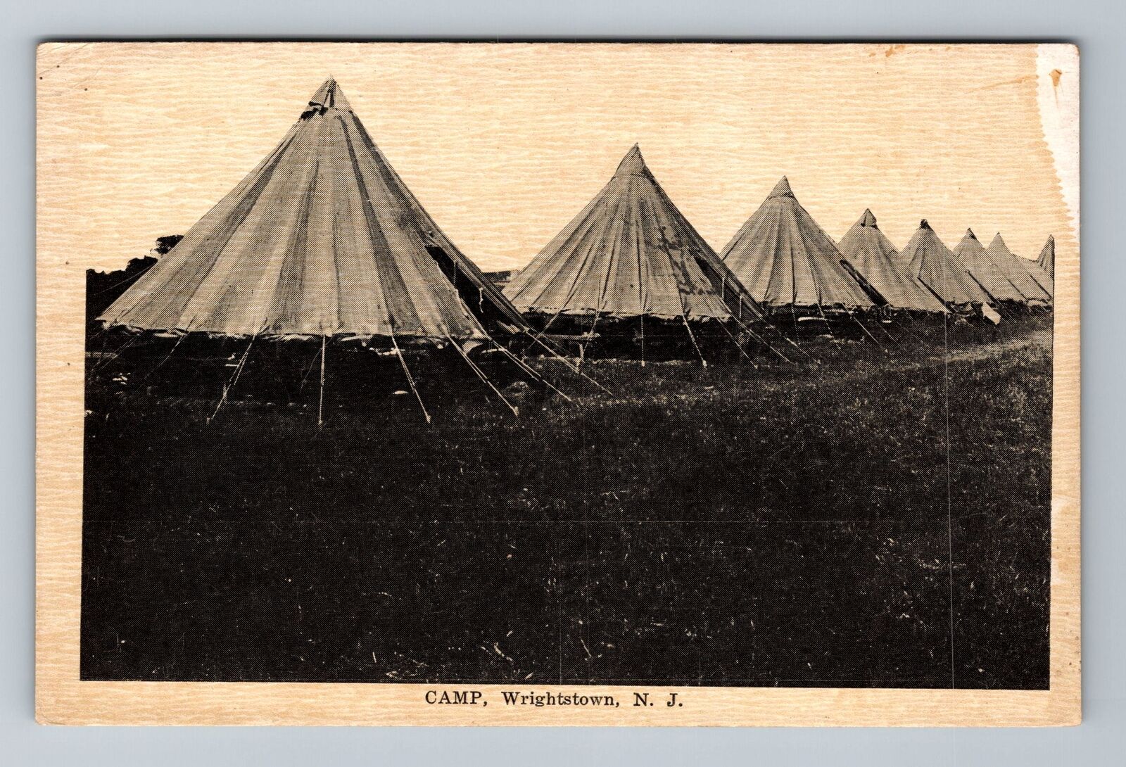 Wrightstown NJ-New Jersey, Camp, Exterior, Vintage Postcard