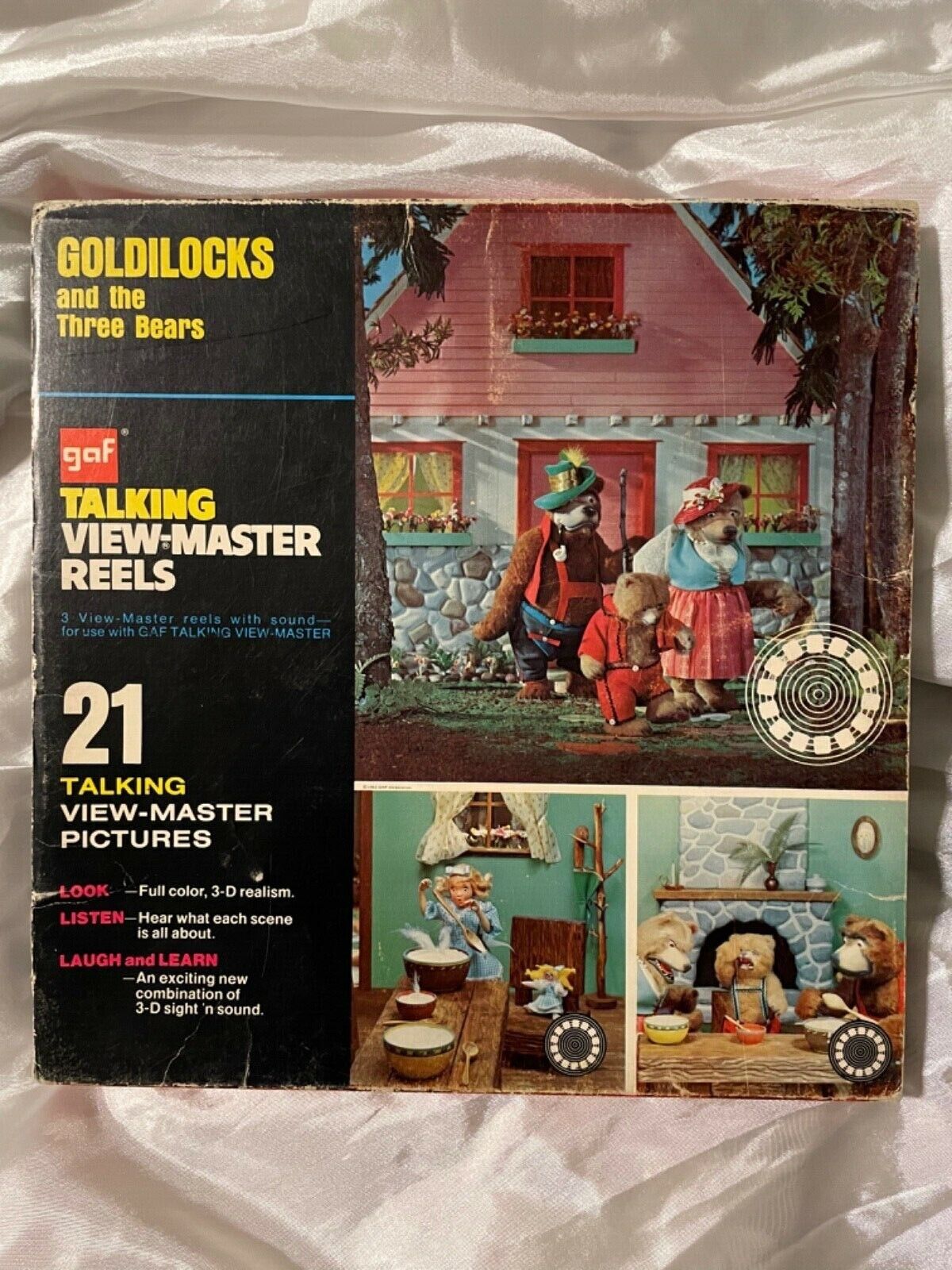 1973 Goldilocks and the Three Bears GAF Talking Viewmaster Reel Set AVB 317