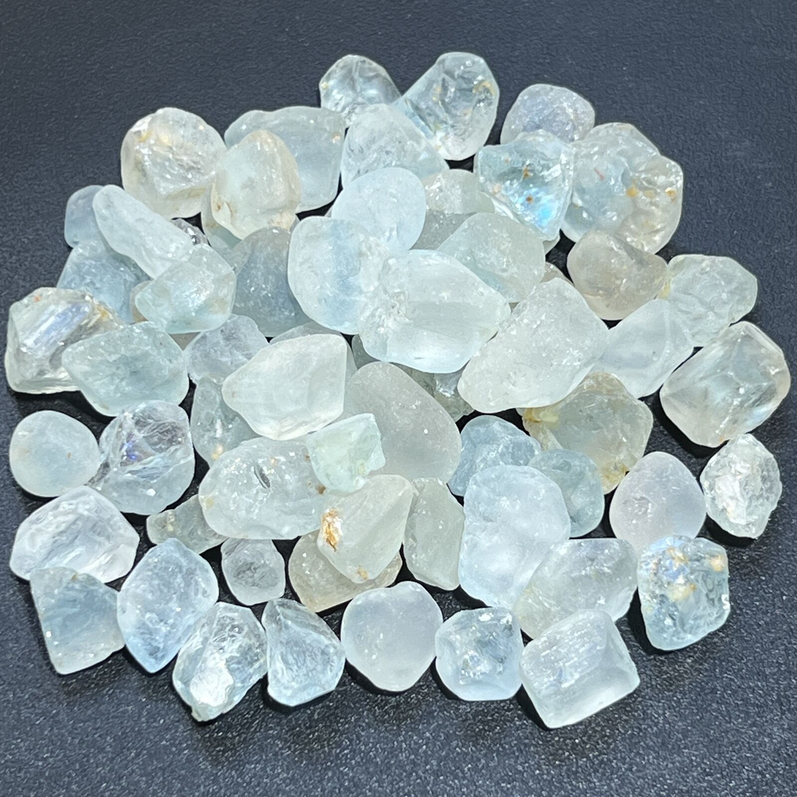 Blue Topaz Rough Raw Crystal (100 Grams)(18-24 pcs) Gemstones
