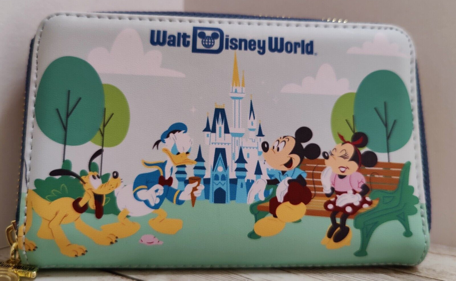 Loungefly ~ Walt Disney 50th Anniversary Mickey and Friends ~ Zip Wallet ~ New
