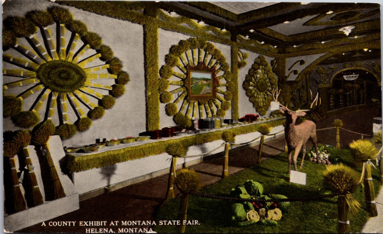 Postcard A County Exhibit at Montana State Fair in Helena, Montana
