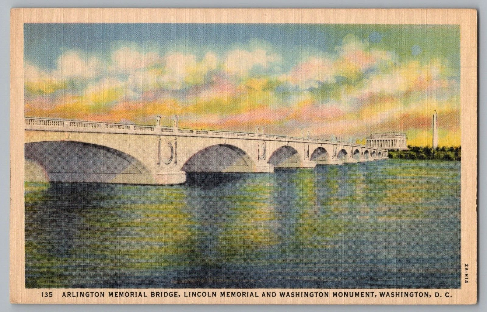 Postcard Arlington Memorial Bridge, Washington, D.C.