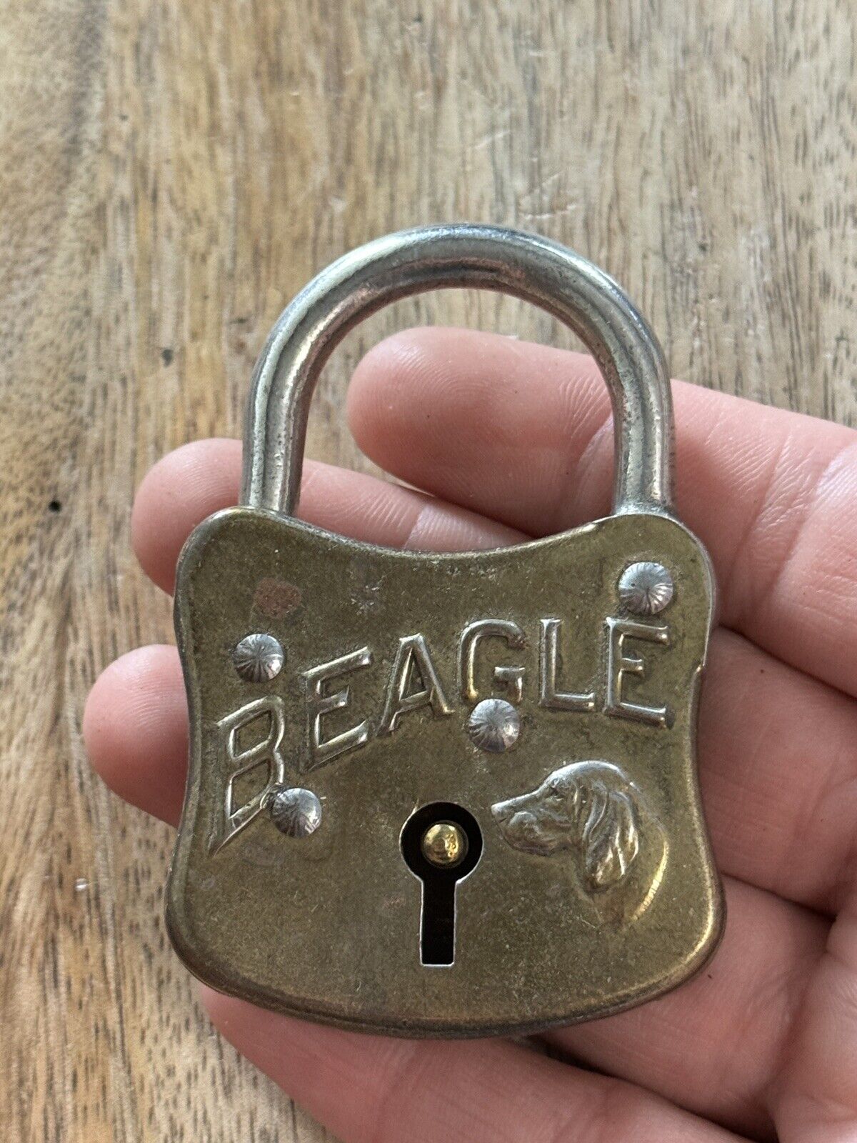 Vintage Old Beagle Padlock No Key Lock