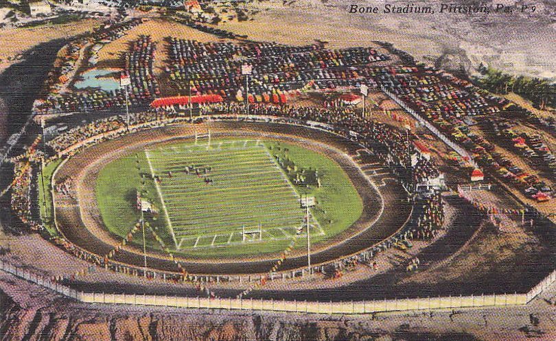 Postcard Bone Stadium Pittston PA