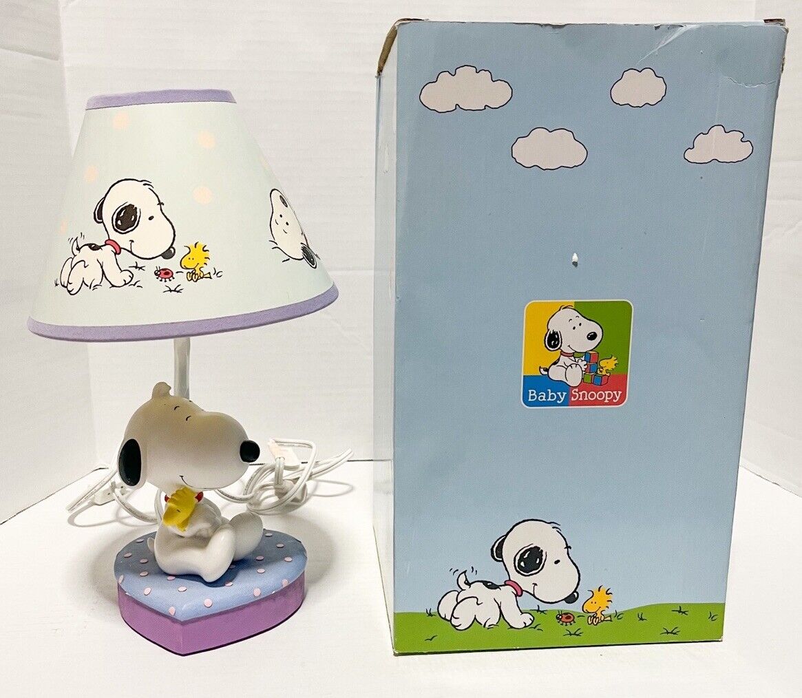 Westland Giftware Peanuts Snoopy Nursery Bedroom Lamp Light 8629 RARE