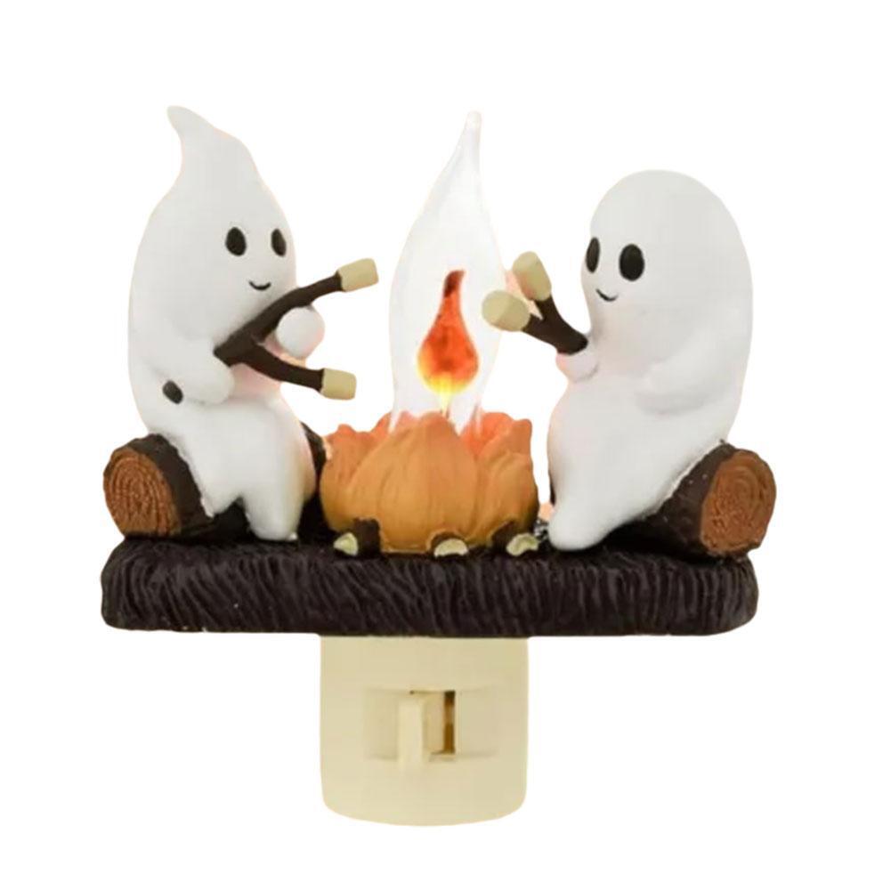 Ghost Campfire Flickering Nightlight Fire Marshmallow Night-Light Halloween Gift