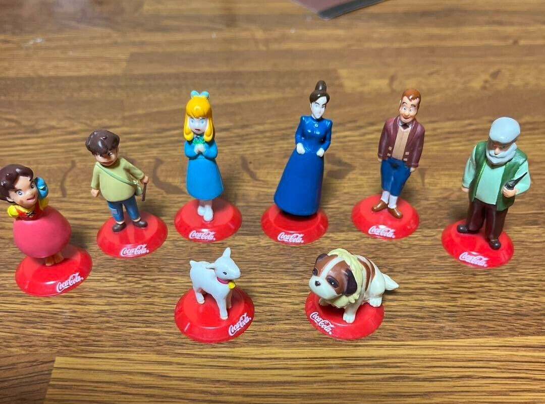 Heidi Girl Of the Alps Figure Collection Set of 8 Complete 5cm Coca-Cola 2005