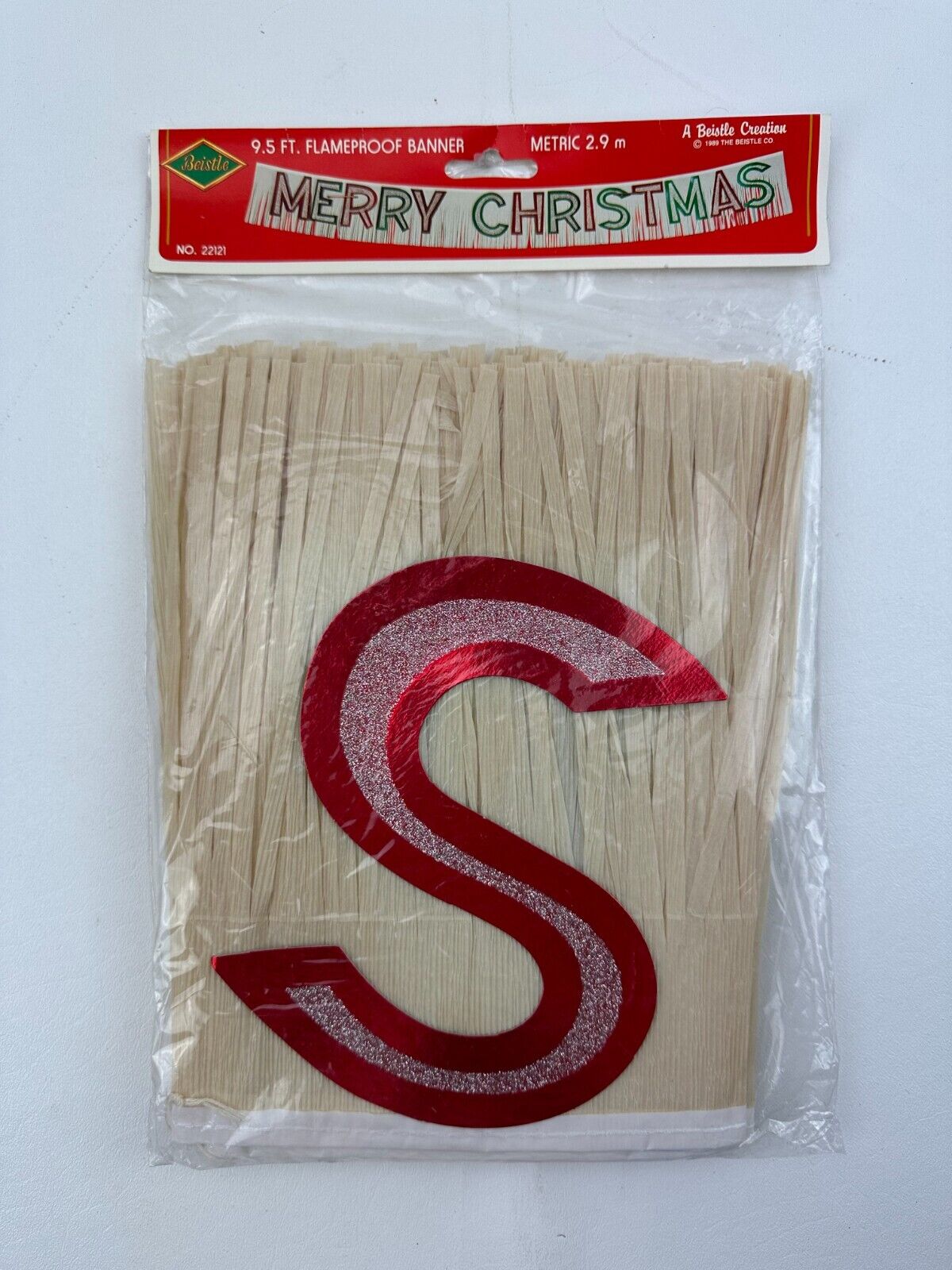 Vintage Beistle MERRY CHRISTMAS Banner 9.5 Ft - New