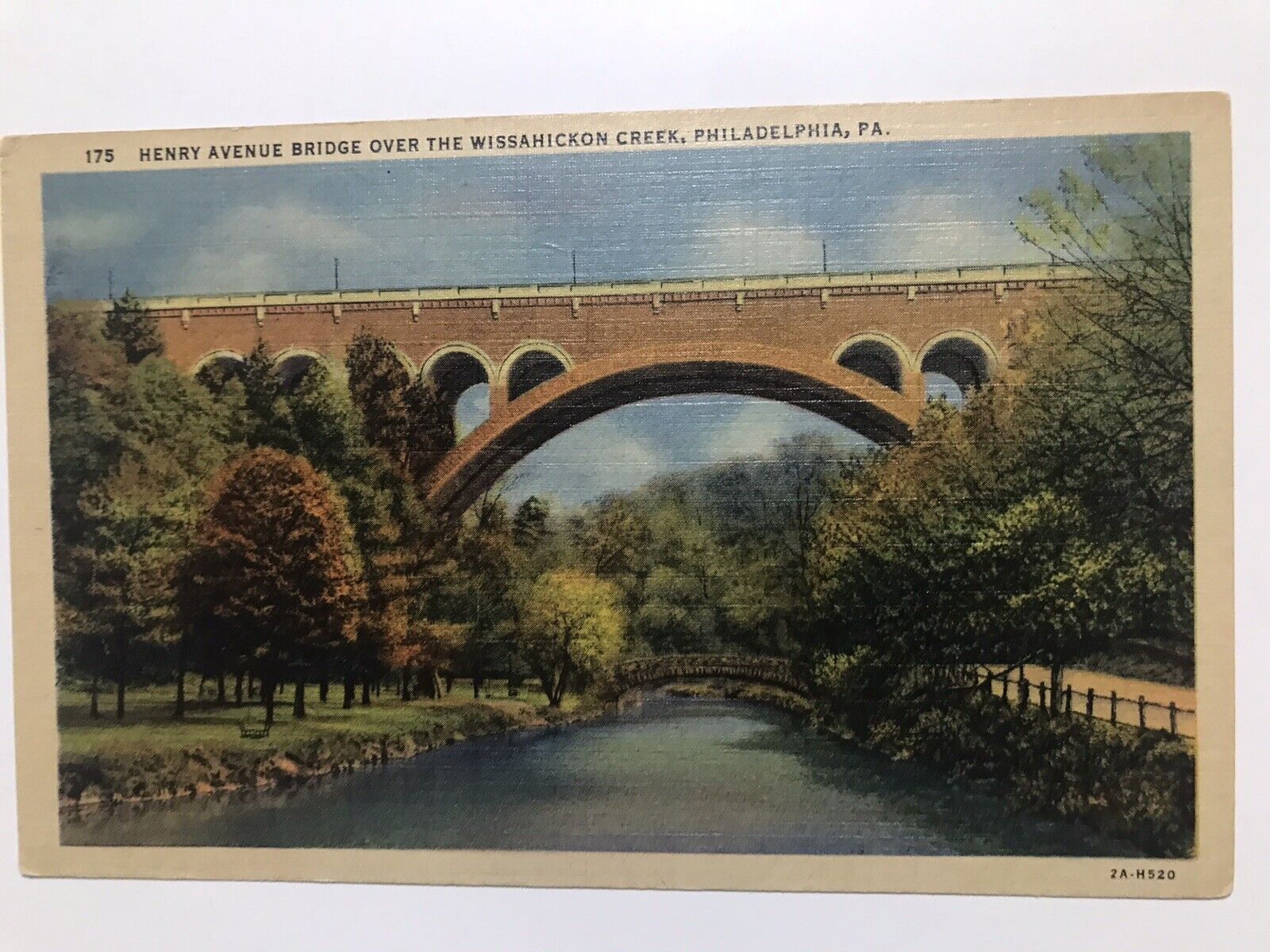 1940 Henry Avenue Bridge Wissahickon Creek Philadelphia Pennsylvania Postcard
