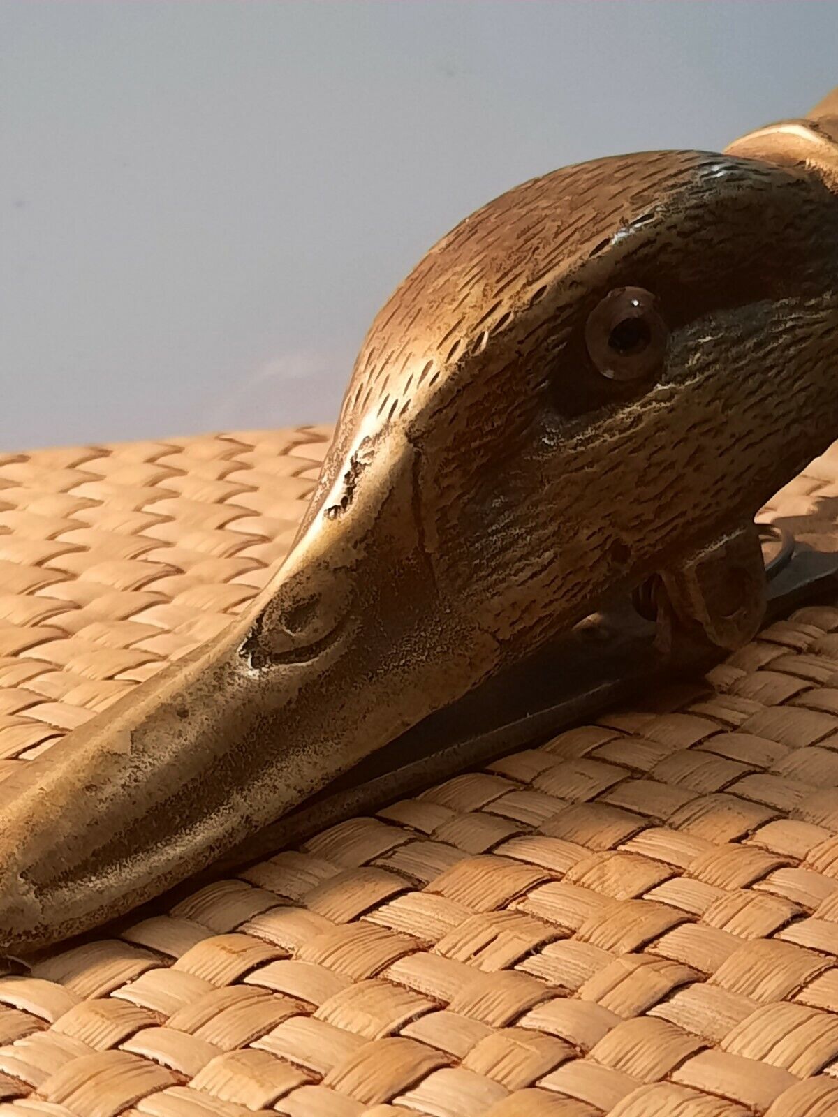 Vintage Antique Arthur Cort Duck Head  Desk Paper Clip / Holder