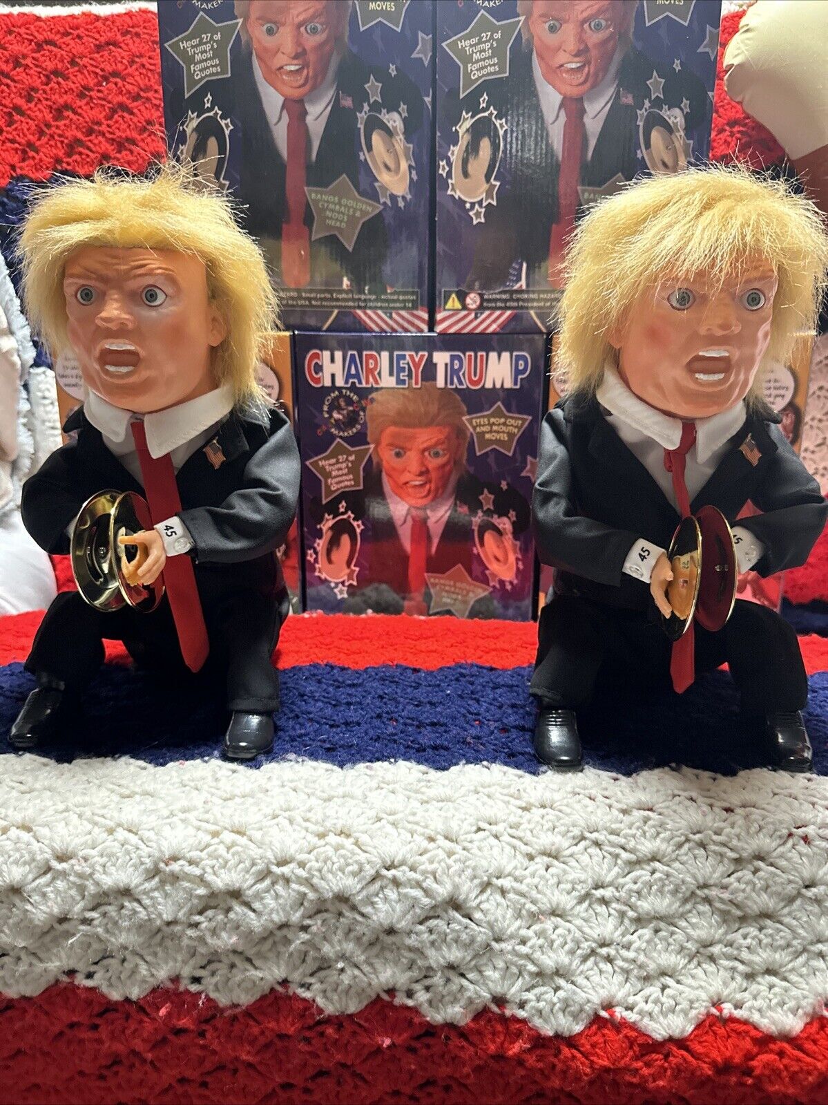 Trump Charley Trump Talking Doll Triple Function, Make America Great Again 2024