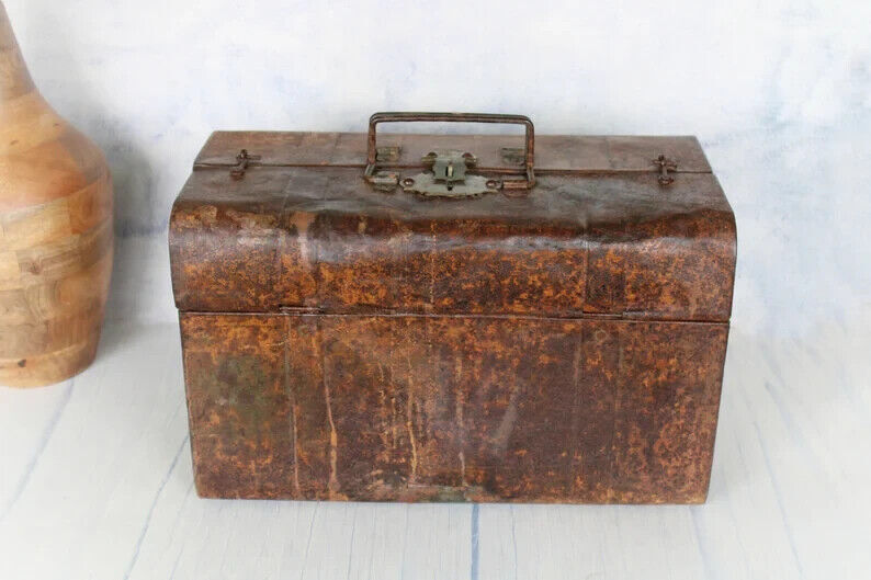 Handmade Rustic Vintage Style Iron Trunk Jewellery , Storage, trinket box for De