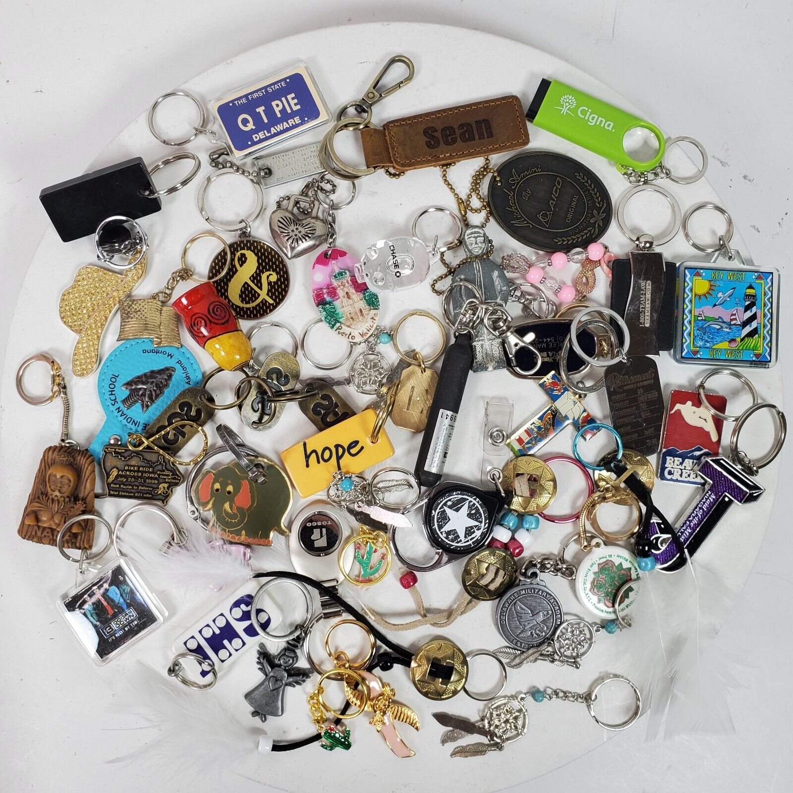 Keychain LOT of 50 Vintage to Now for Resale or Collecting