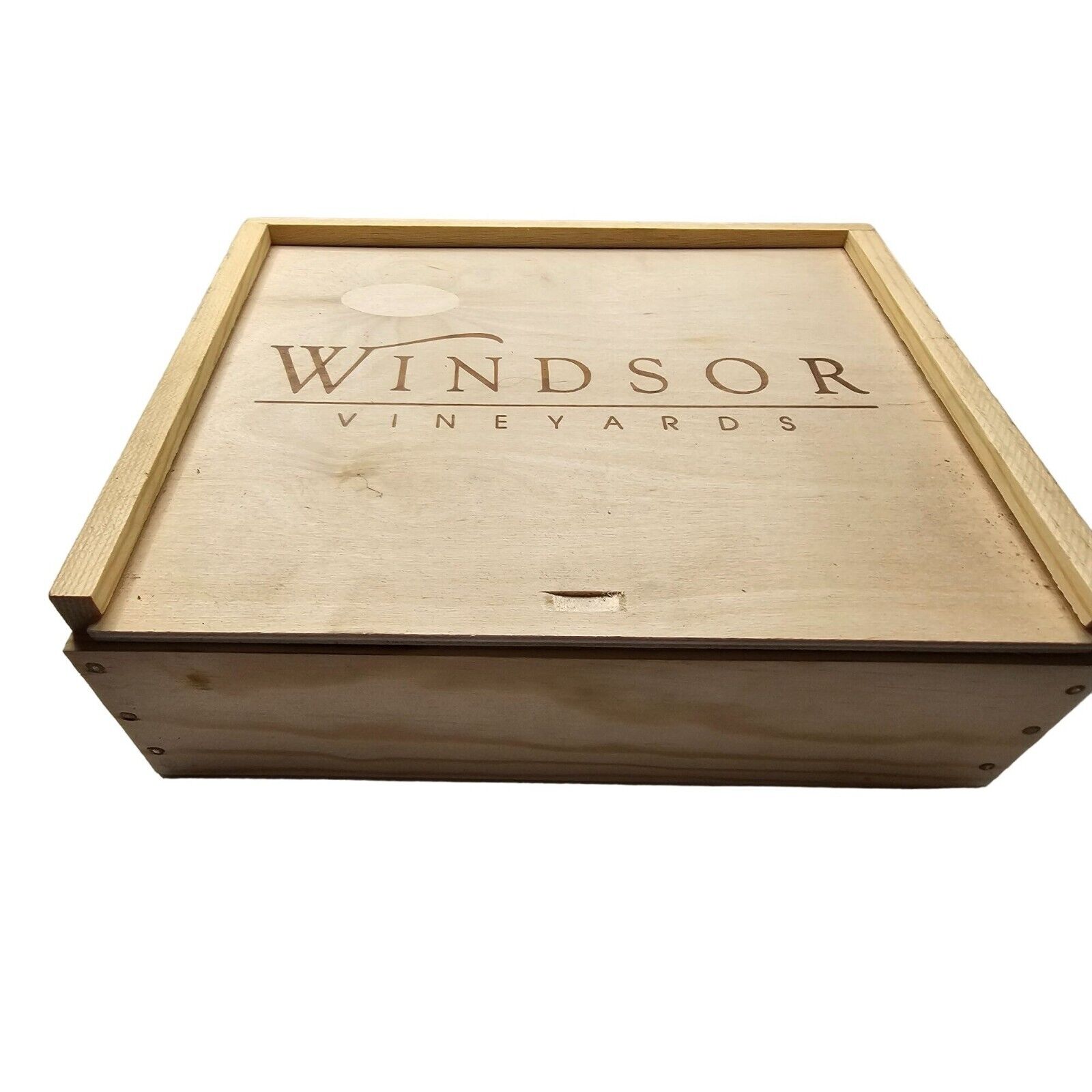 Windsor Vineyards EMPTY Wooden Storage Box