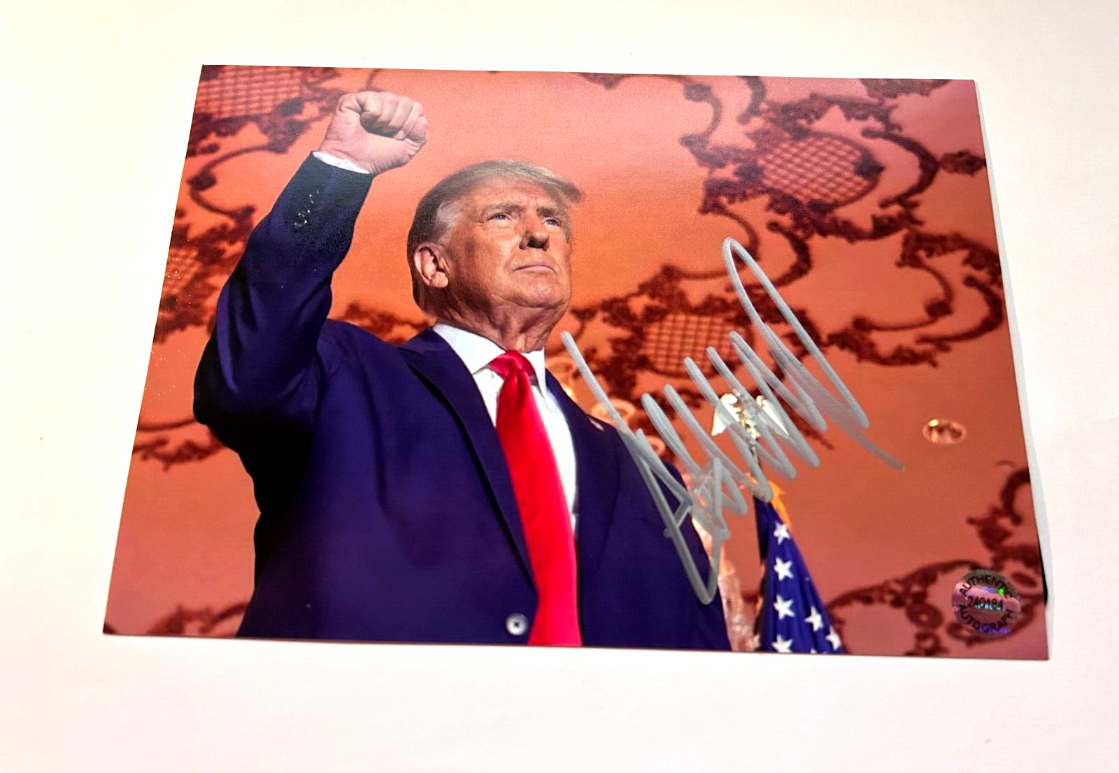 President DONALD TRUMP Signed 7x5 inch MAGA Photo Original Autograph with COA