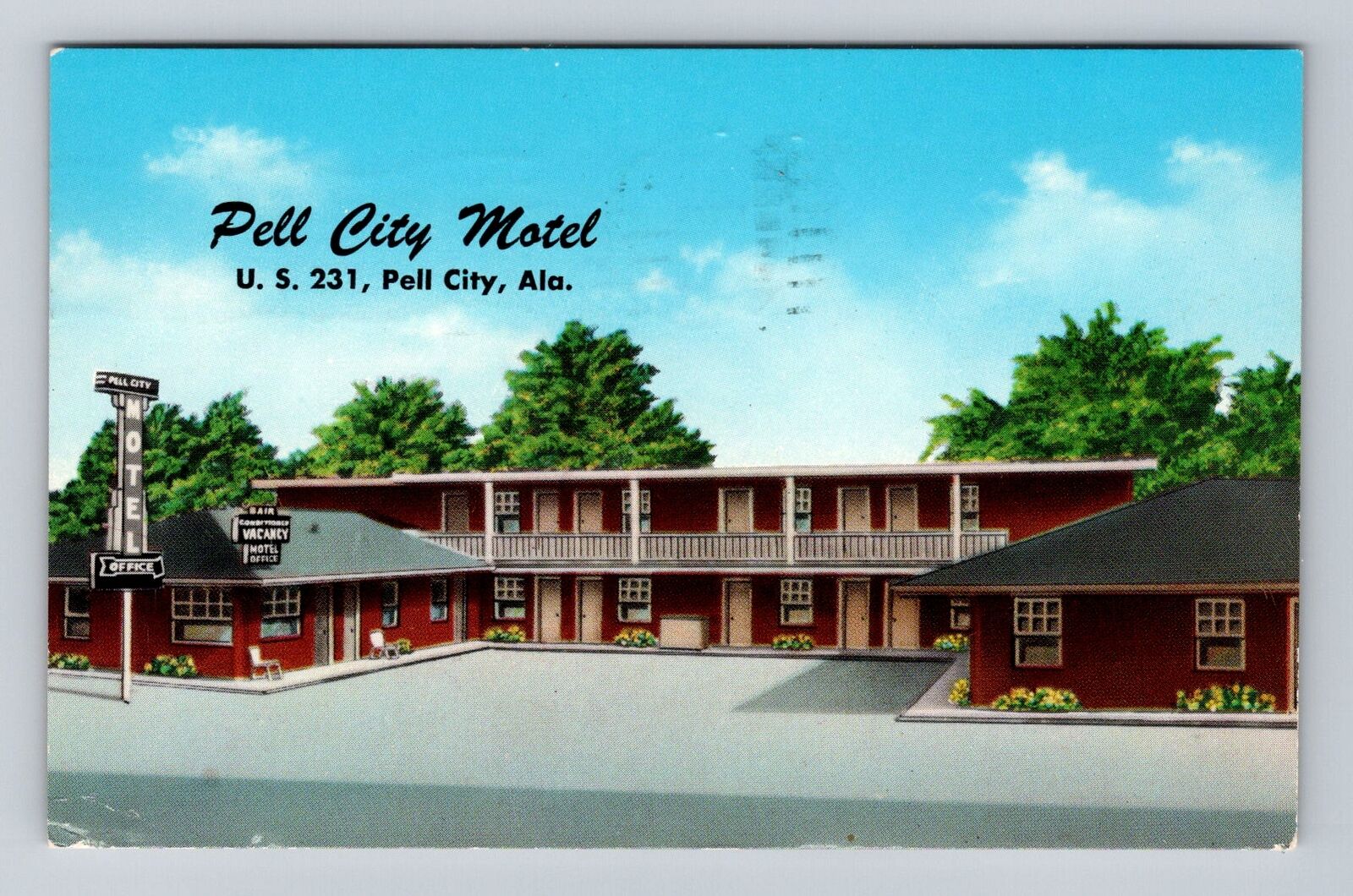 Pell City AL-Alabama, Pell City Motel Advertising, Vintage c1968 Postcard