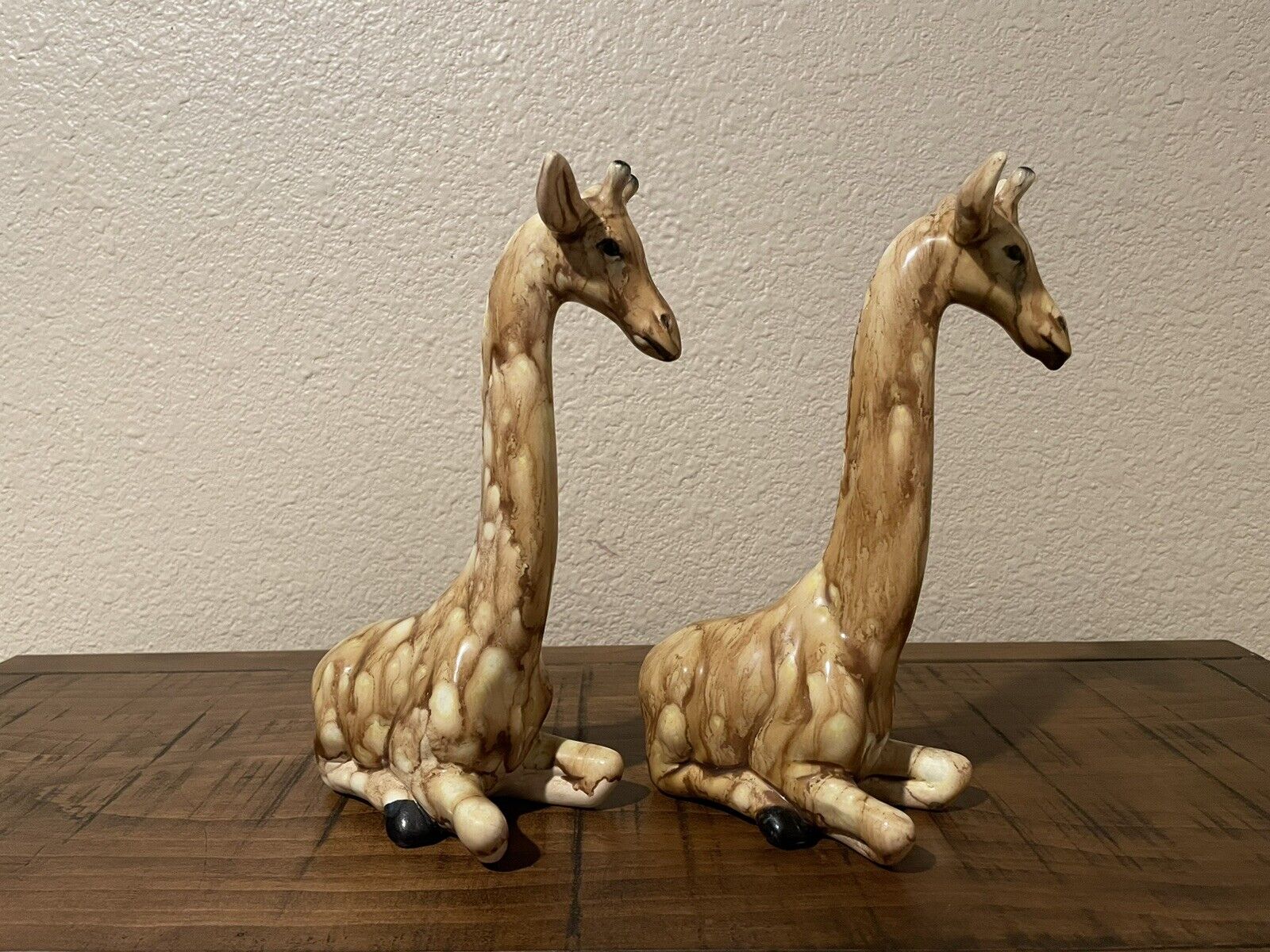 Set of 2 Vintage Ceramic Giraffes 1970’s Hobbyist 