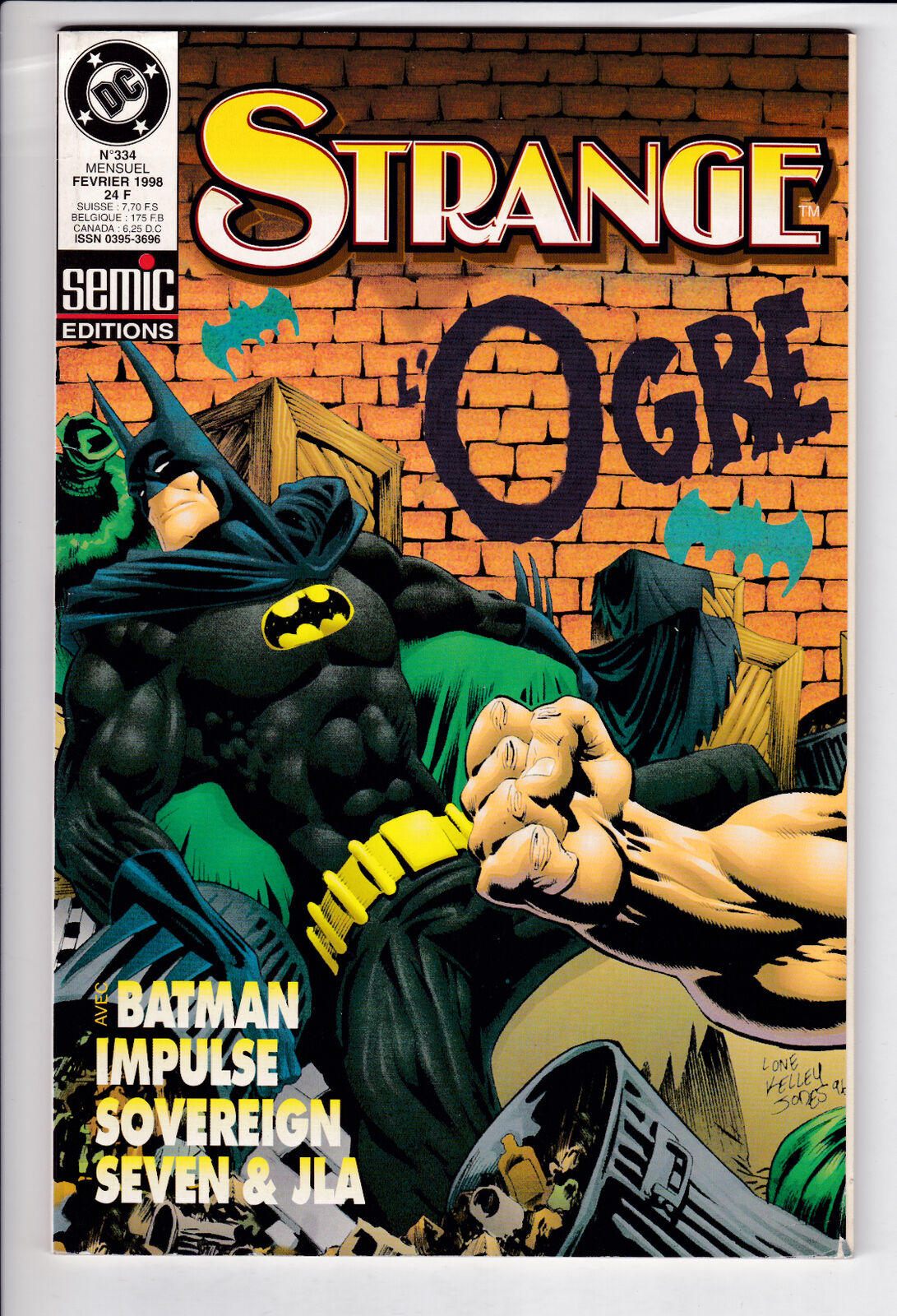 Strange #338 FN- DC Comics Semic 1998 Batman JLA France French Foreign Variant  