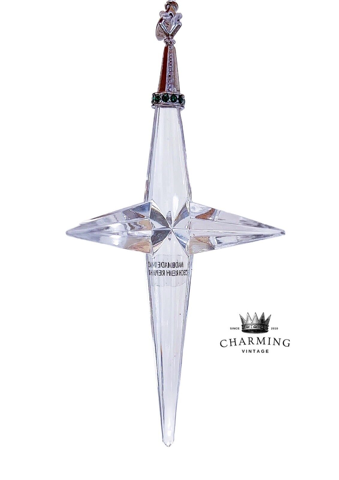 Vintage 2000 LENOX Pave Jewel Millennium Glass Edition Star Ornament