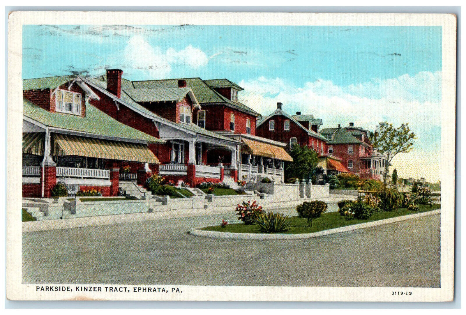 1945 Parkside Kinzer Tract Ephrata Pennsylvania PA Vintage Posted Postcard