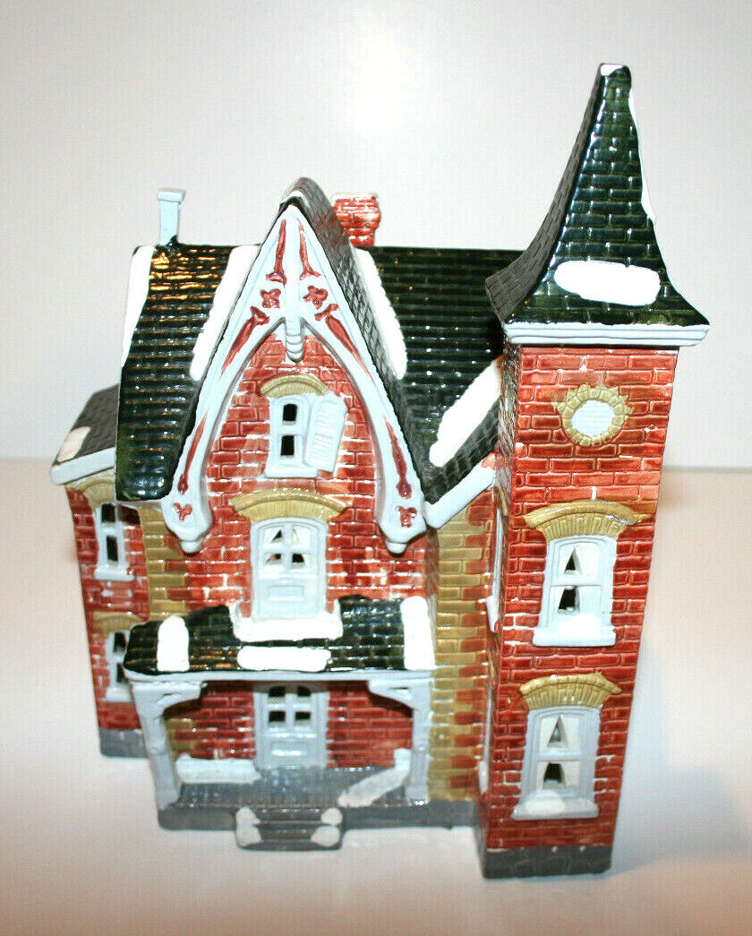VTG 1985 Turn The Time Of Century Snow Village Ceramic Village House Building