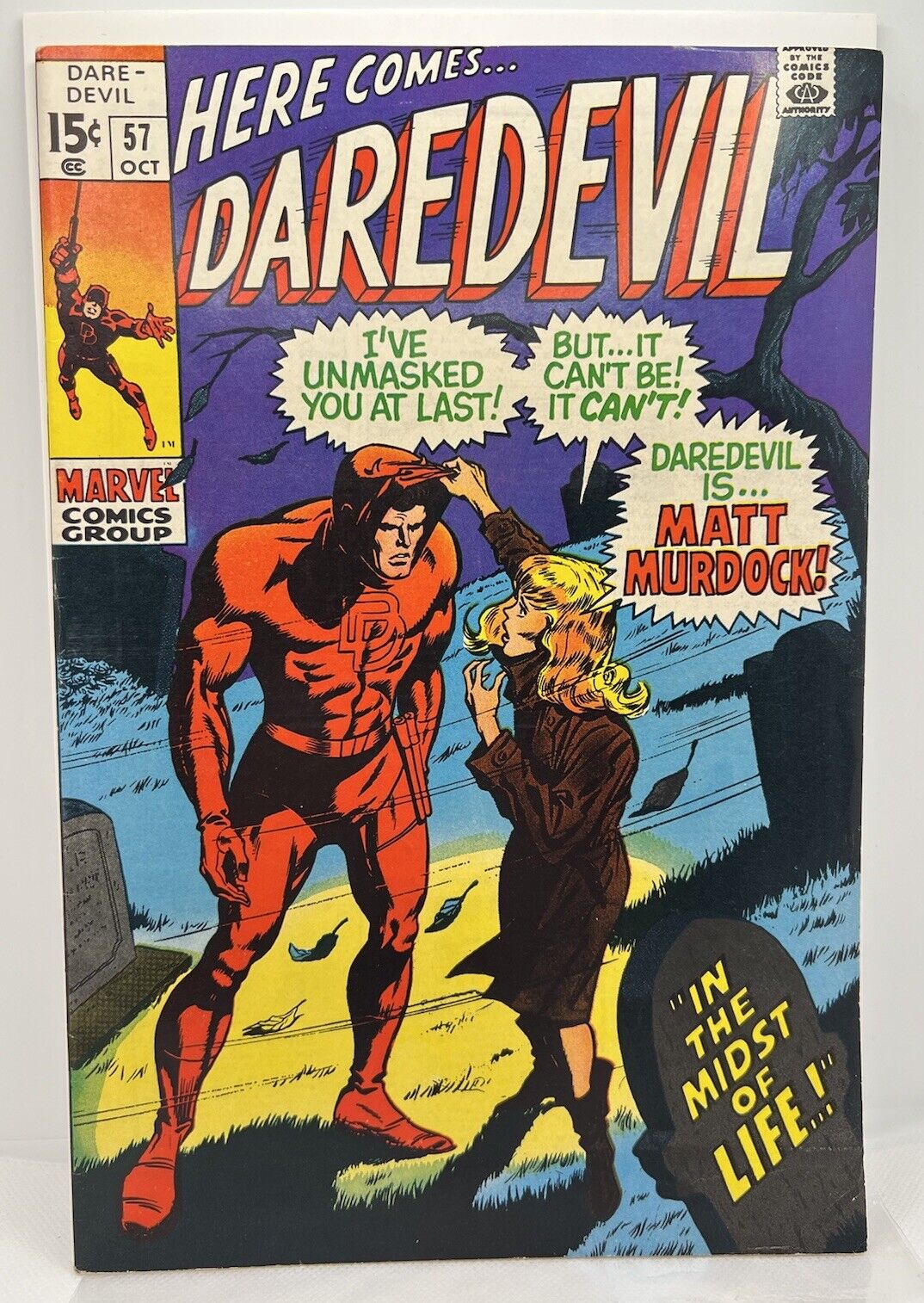 Daredevil #57 Vintage (1969) Daredevil Reveals Identity To Karen Page
