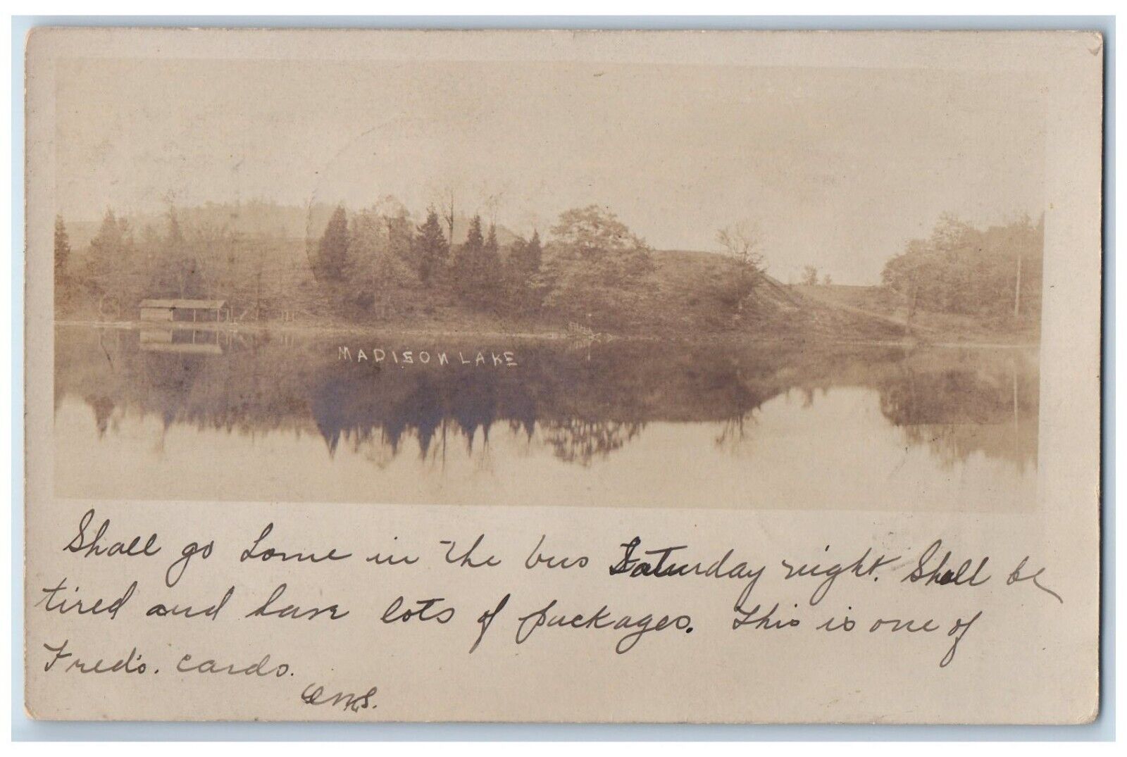 1905 Madison Lake View Madison New York NY RPPC Photo Posted Antique Postcard