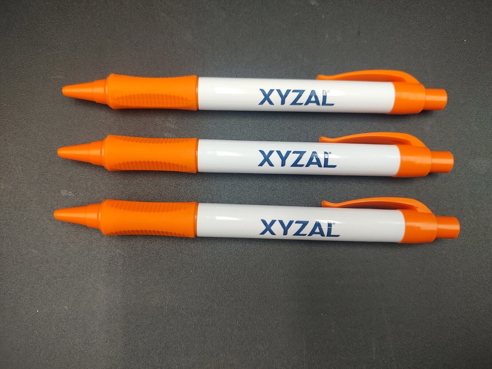 Lot of 3 Very Nice XYZAL Drug Pharmaceutical Rep Retractable Pens Blue Ink  New 