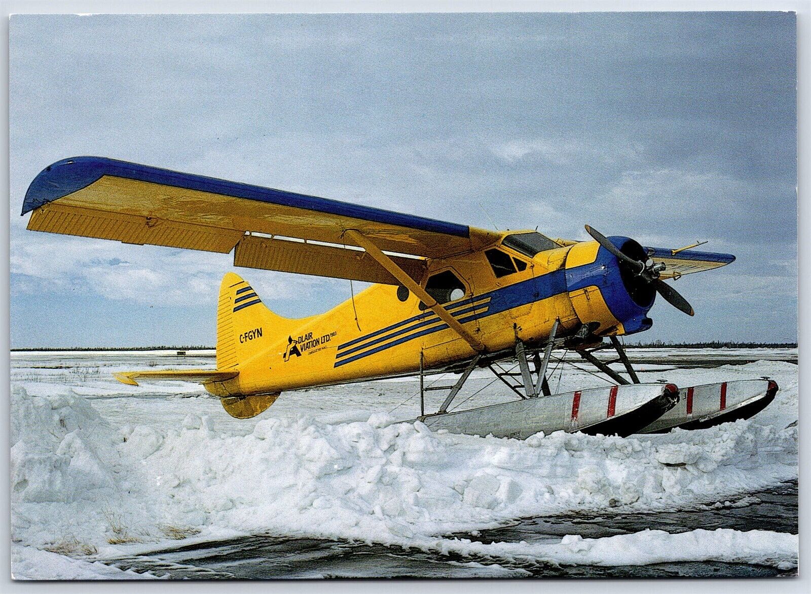 Airplane Postcard Adlair Aviation De Havilland DHC 2 Beaver at Yellowknife DW2