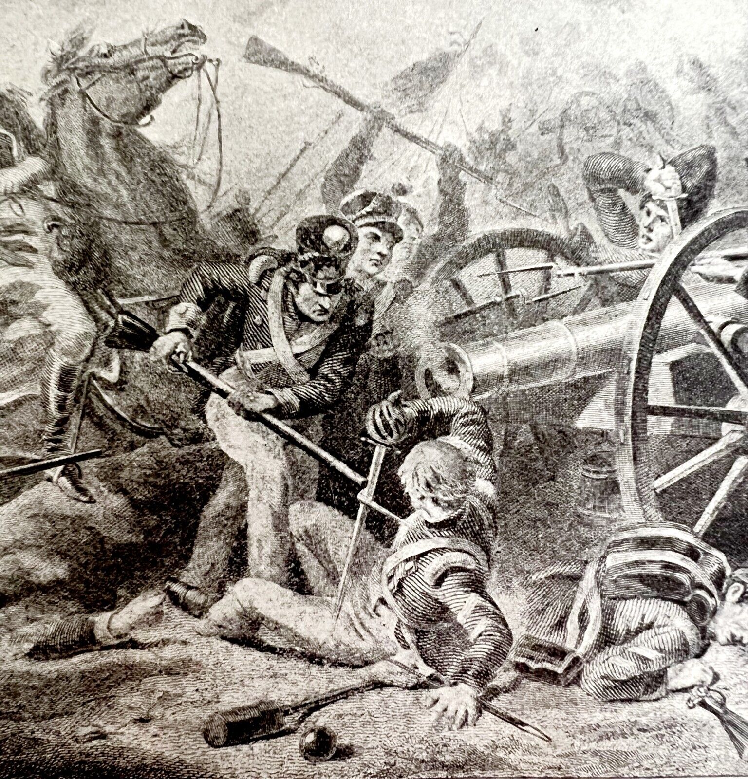Battle Of Chippewa Niagara Falls 1899 Victorian Print Generals Scott Riall DWV7B
