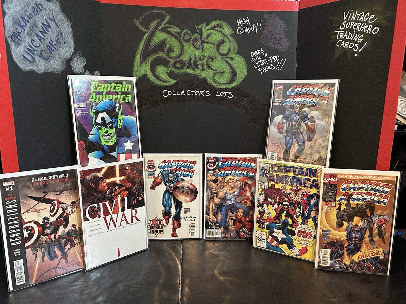 Captain America Comic Book Lot 8 Marvel Comics