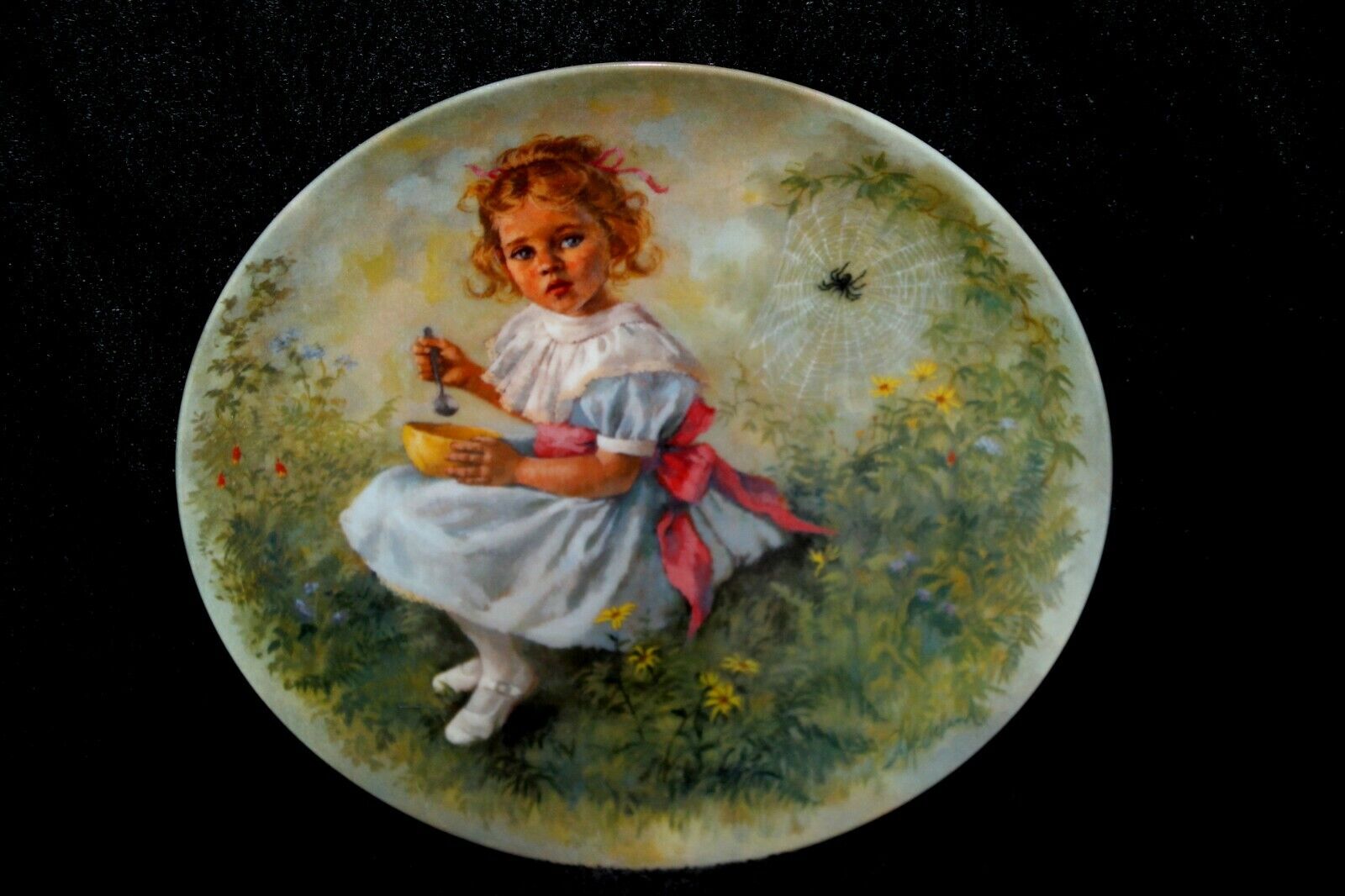 Vtg 1981 Little Miss Muffet Collector Plate by John McClelland Mother Goose 
