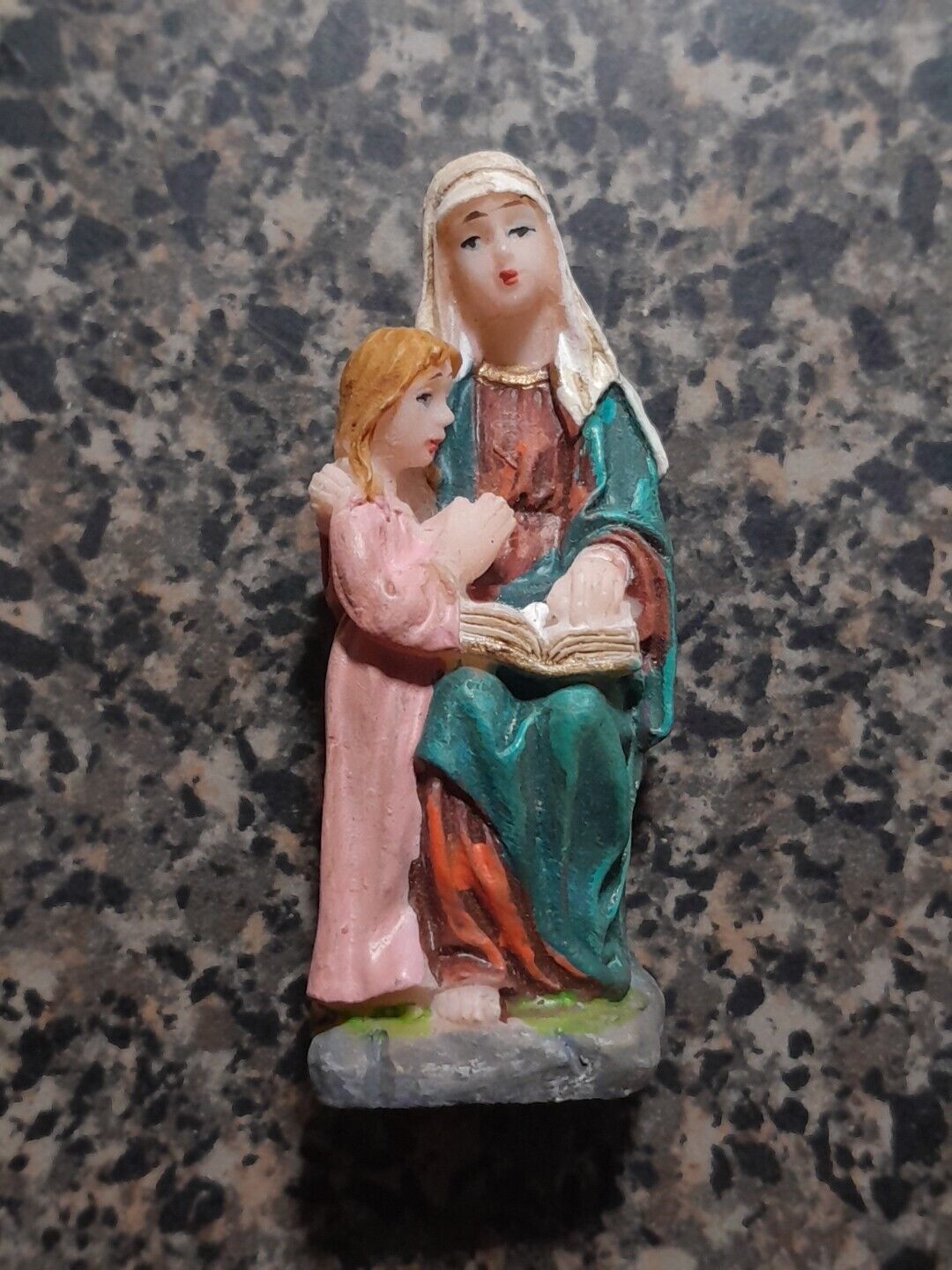 Vintage Saint Anne With Virgin Mary Statue 