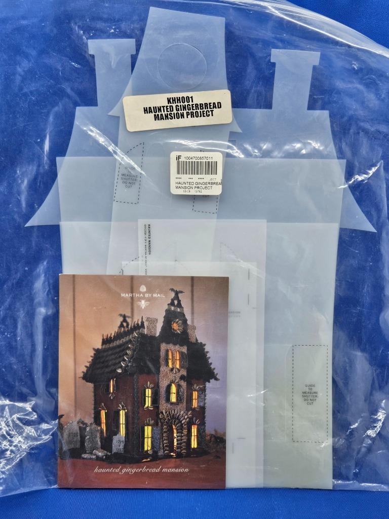 Martha Stewart by Mail Haunted Gingerbread Mansion Project Templates Halloween