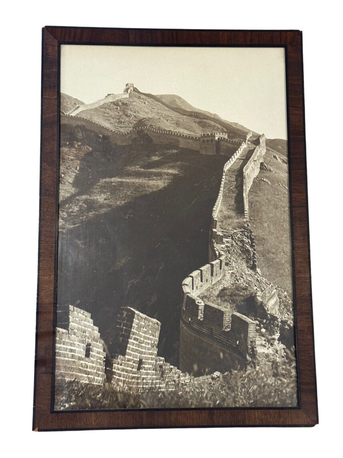 FRAMED VINTAGE ORIGINAL PHOTO: The Great Wall of China - 1930s 21”x14”