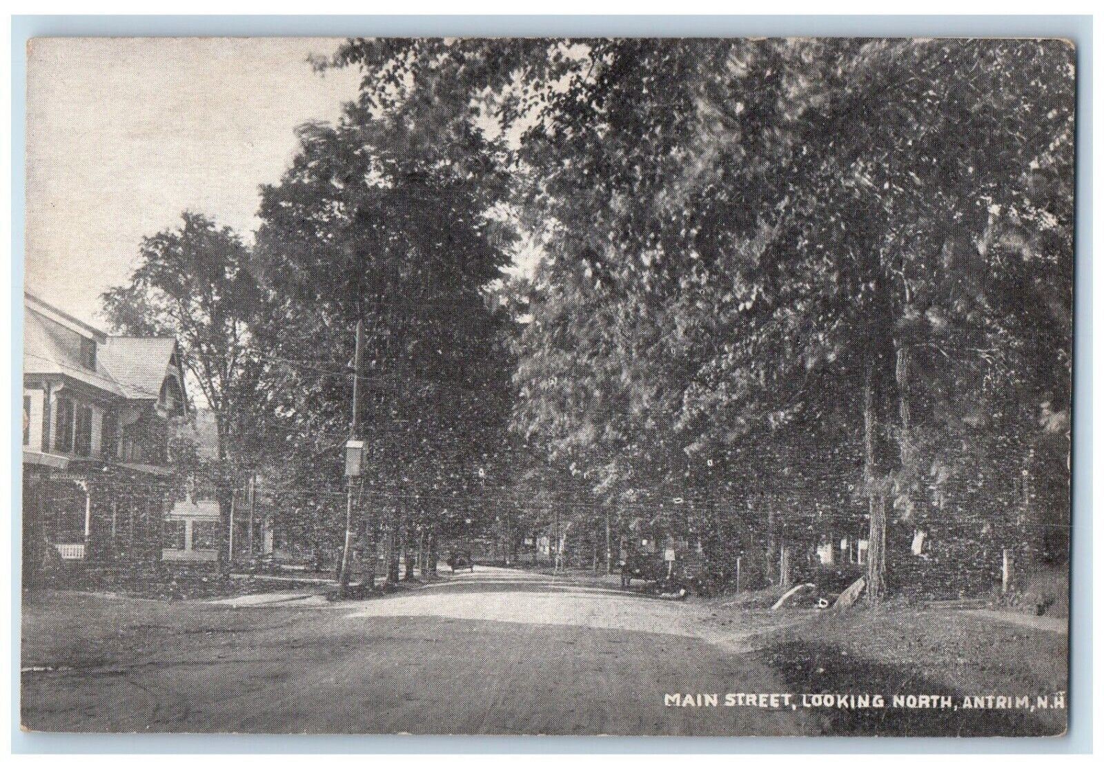 c1940's Scene at Main Street Looking North Antrim New Hampshire NH Postcard