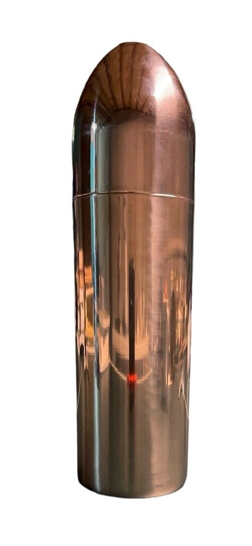 Vintage Art Deco Revival Bullet Stainless Steel (18/10) Cocktail Shaker Complete
