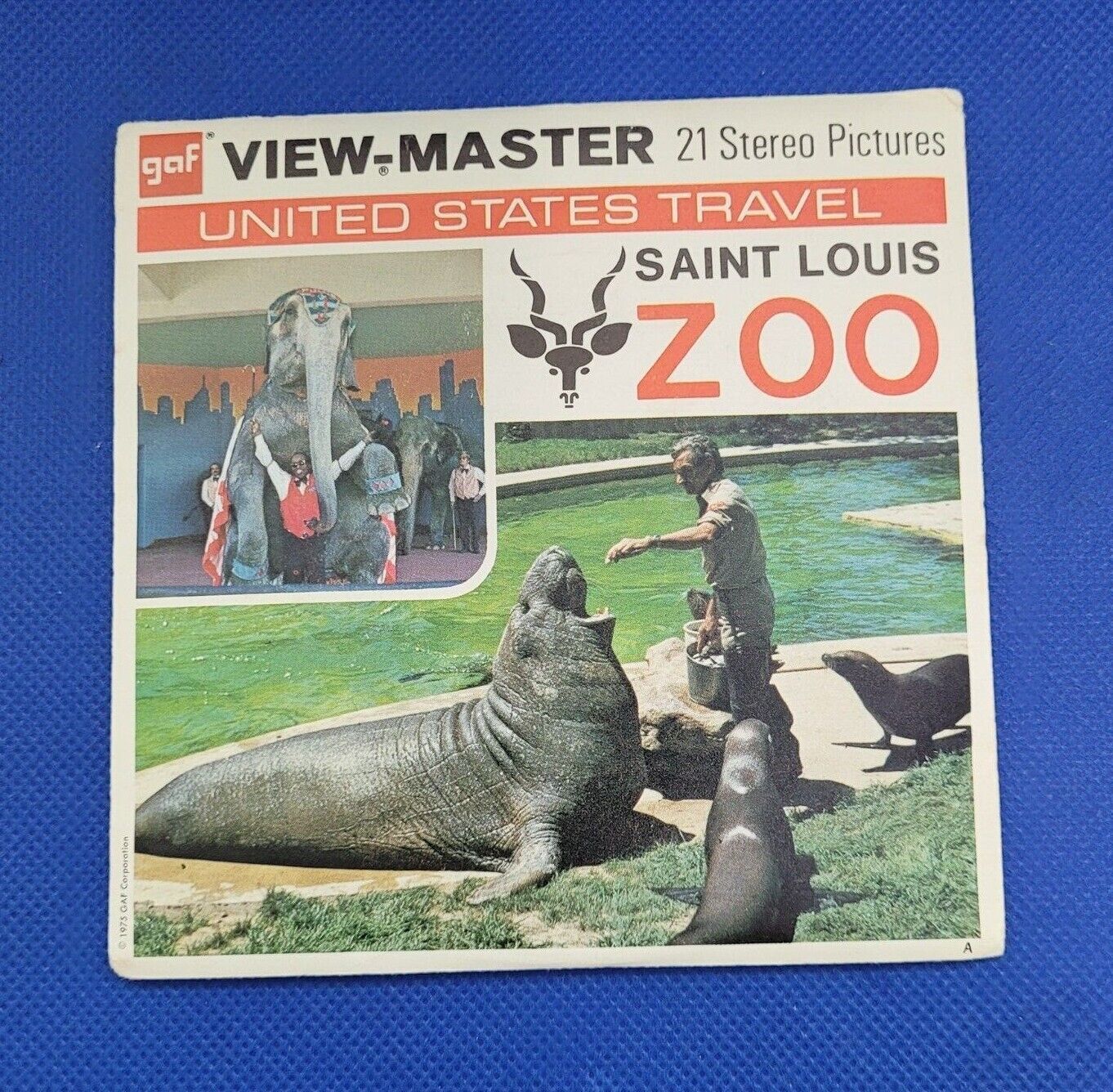 Gaf COLOR A459 St. Saint Louis Zoo Missouri Travel view-master 3 Reels Packet