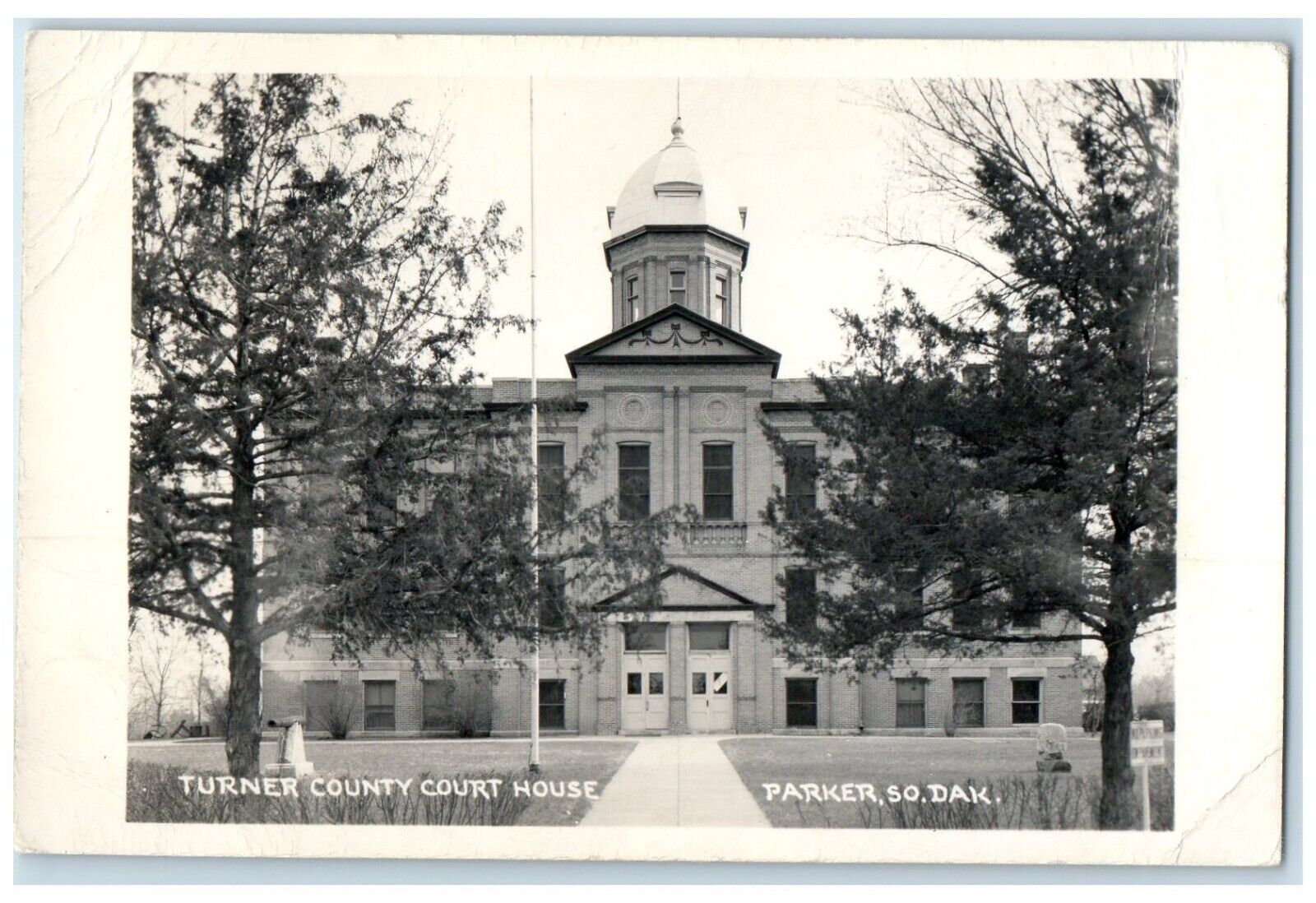 c1950\'s Turner County Court House Parker South Dakota SD RPPC Photo Postcard