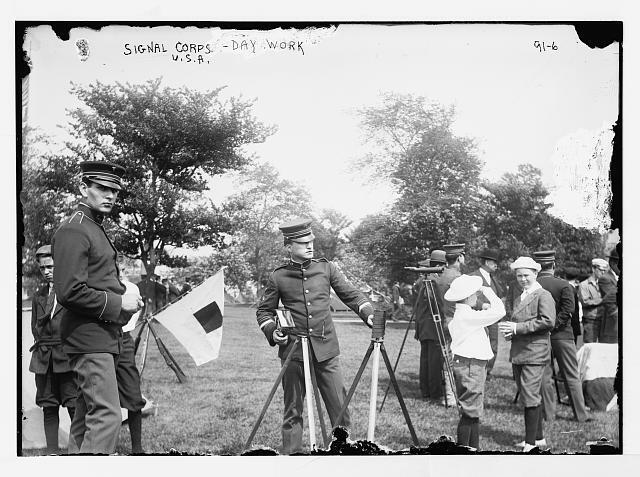 12th Infantry Signal Corps Day Work Governor's Island New York c1900 Old Photo