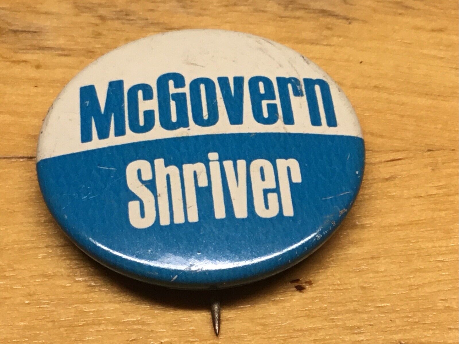 McGovern Shriver President Campaign Pin Button 1972 Vintage Political Pinback