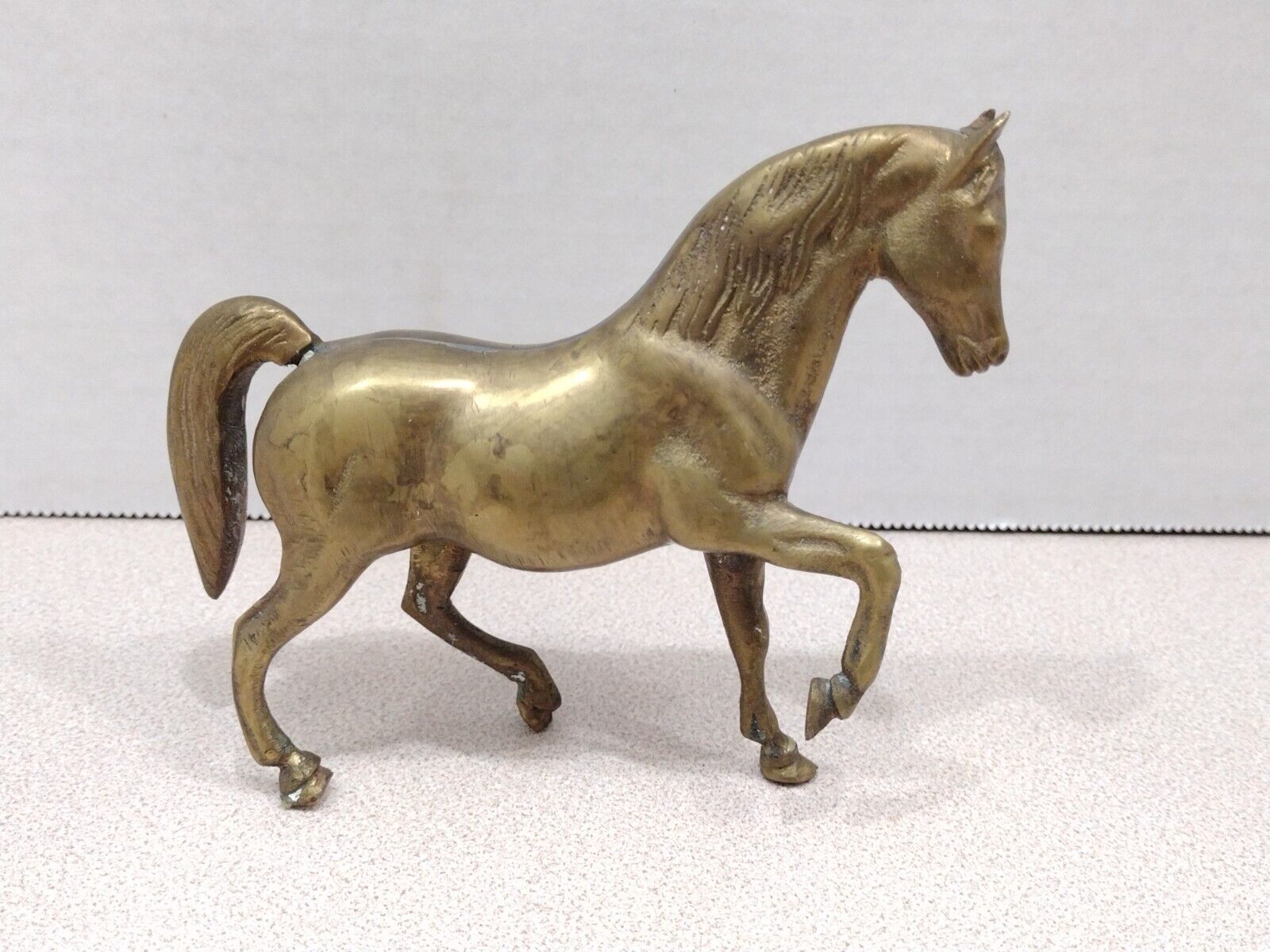 Vintage Brass Horse Standing Figurine / Sculpture Unbranded (44)