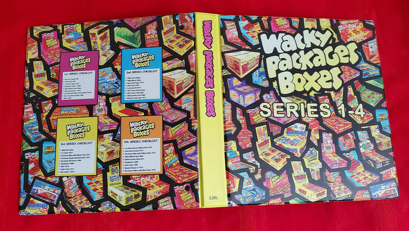 2018 TOPPS LOST WACKY PACKAGES BOX STICKERS SERIES 1-4 OFFICIAL BINDER BRAND NEW