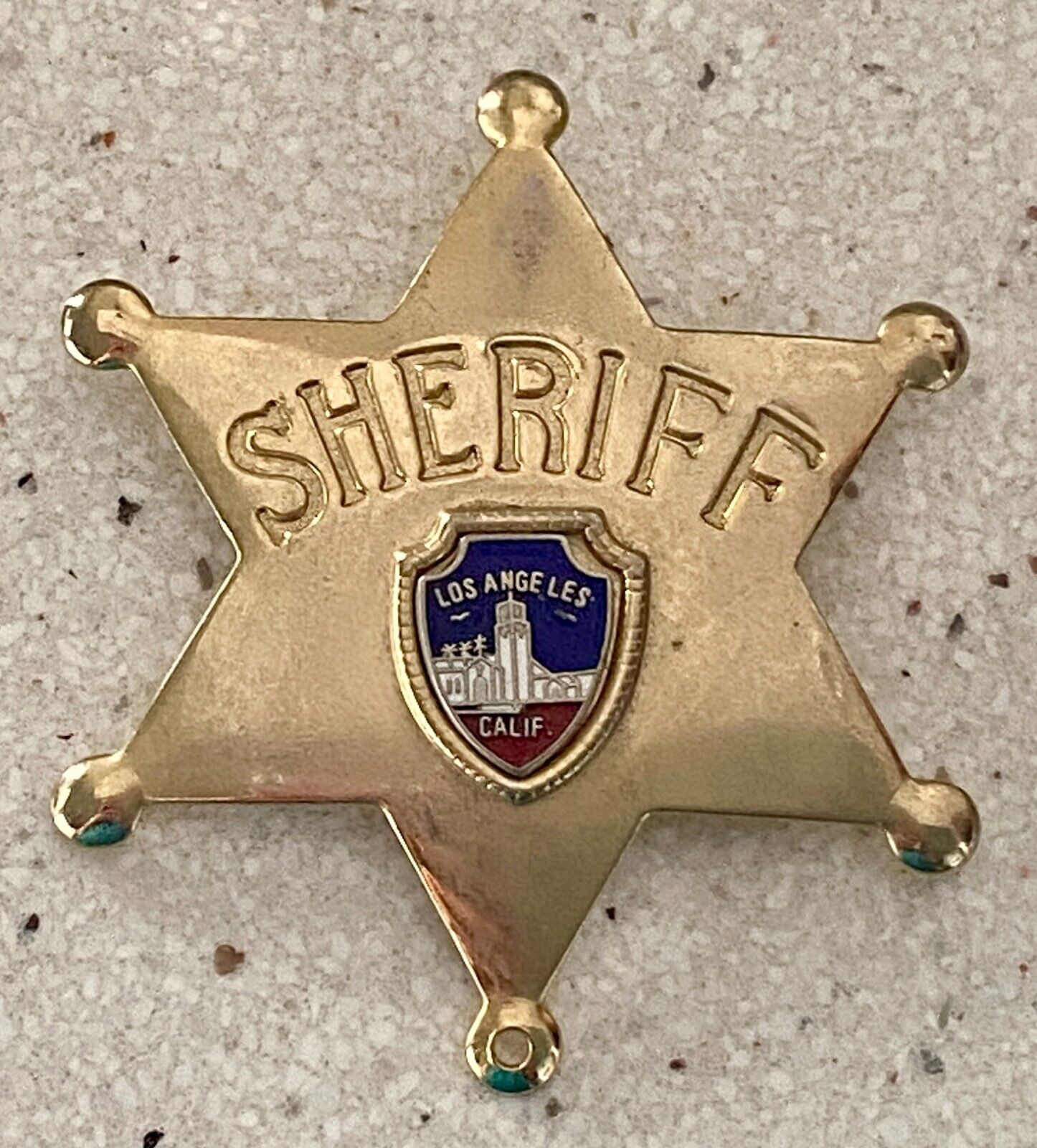 Vintage Los Angeles Sheriff Star Badge Pin
