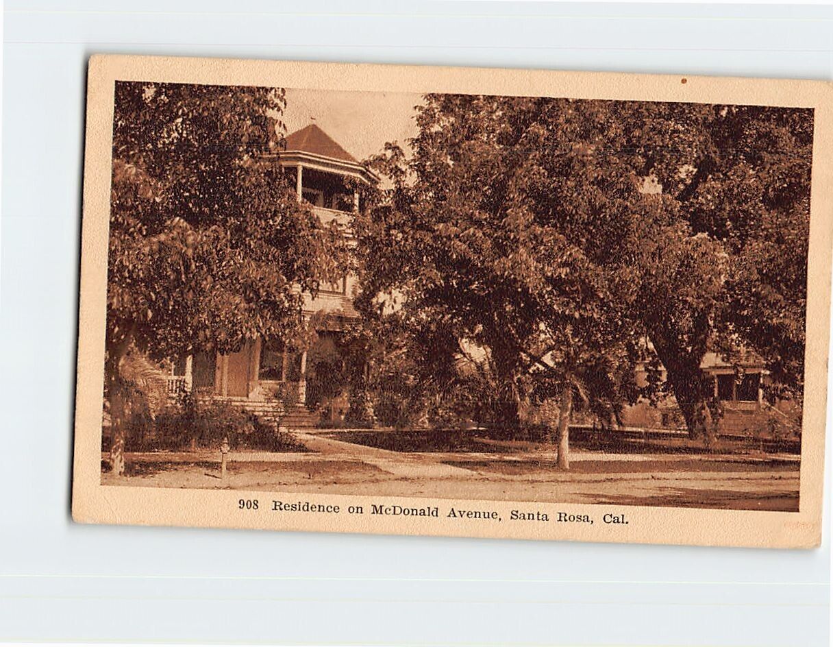 Postcard Residence on McDonald Avenue Santa Rosa California USA