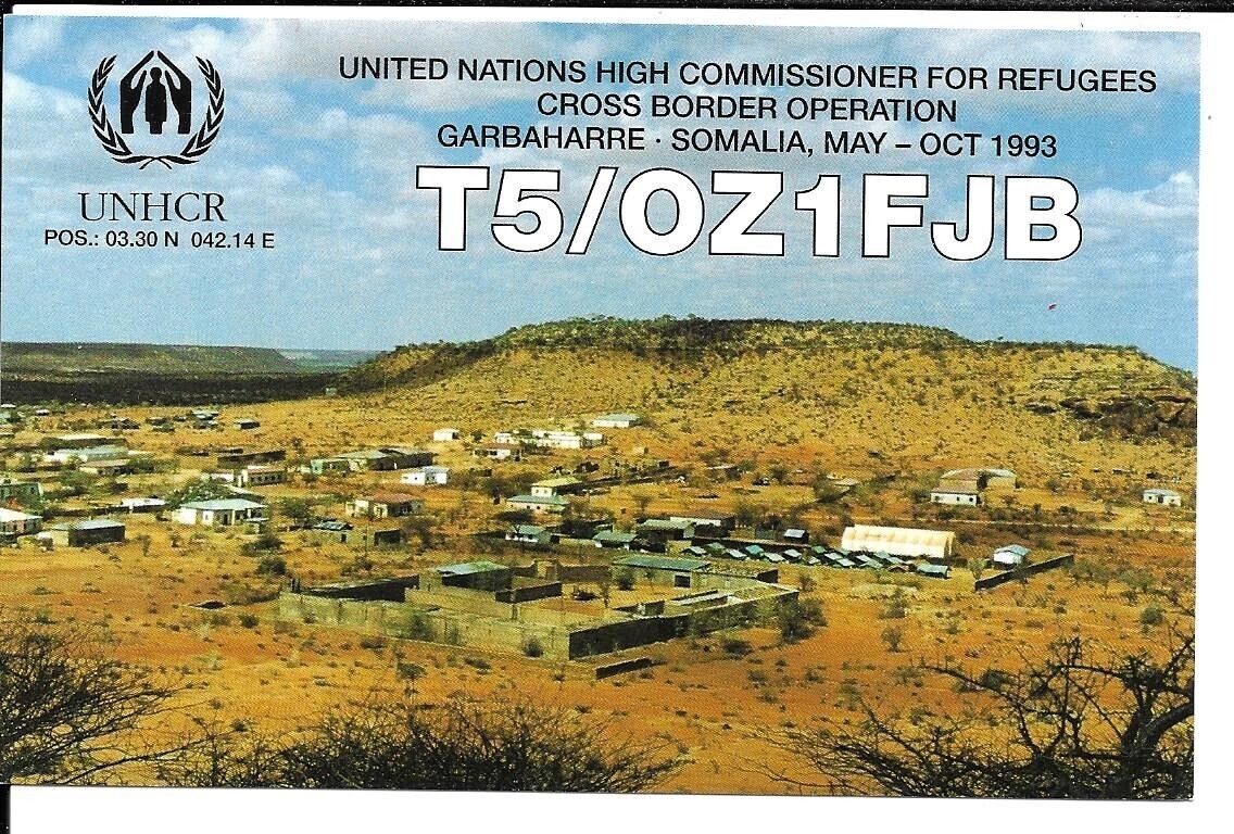 QSL 1993 United Nations Somalia   radio card