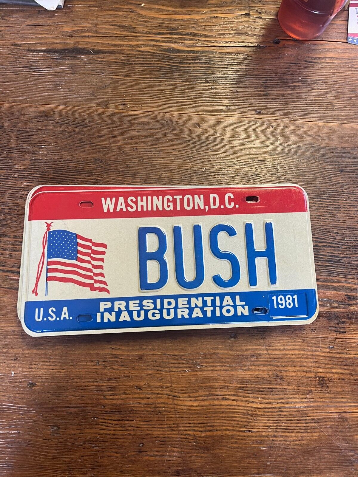 1981 Washington DC License Plate Presidential Inauguration 1981 USA NEW #BUSH